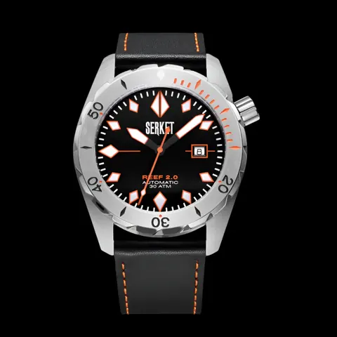 REEF 2.0 DIVER SWISS AUTOMATIC 30ATM Black Diving Watch 46MM