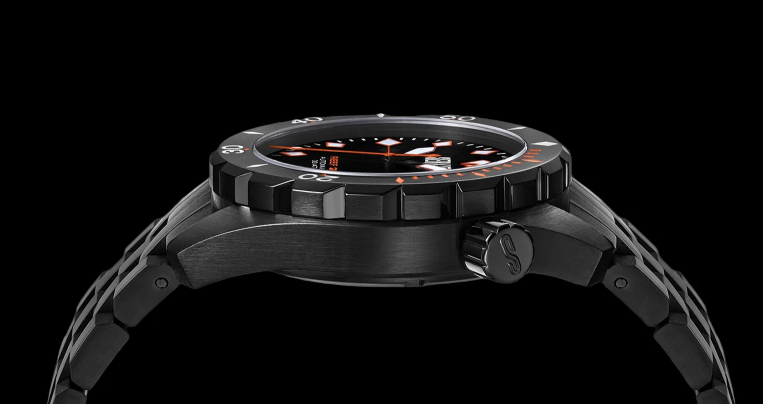 REEF 2.0 DIVER SWISS AUTOMATIC 30ATM Black PVD Diving Watch 46MM thumbnail 2