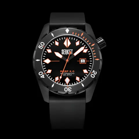 REEF 2.0 DIVER SWISS AUTOMATIC 30ATM Black PVD Diving Watch 46MM