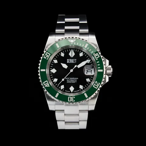 REEF MARIANA DIVER Black Dial Green Bezel 40MM