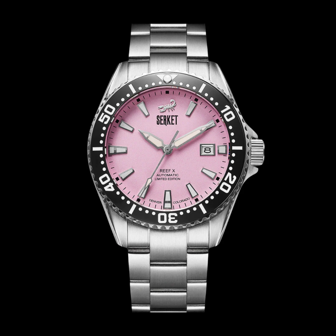 REEF X AUTOMATIC DIVER Cotton Candy 43MM 3-Link Bracelet
