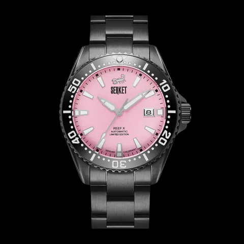 REEF X AUTOMATIC DIVER Cotton Candy Black DLC Limited Edition 43MM