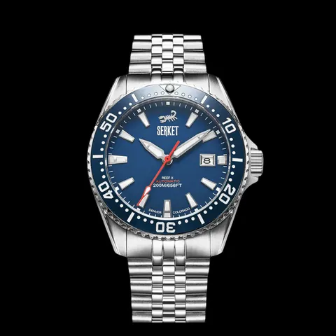 REEF X AUTOMATIC DIVER Navy Blue 43MM 5-Link Bracelet