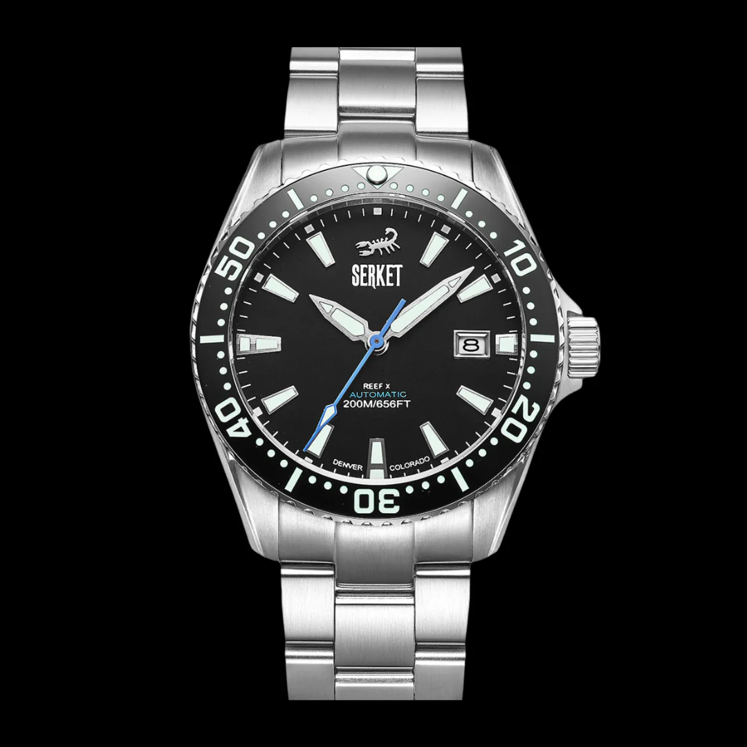 REEF X AUTOMATIC DIVER Onyx Black 43MM 3-Link Bracelet