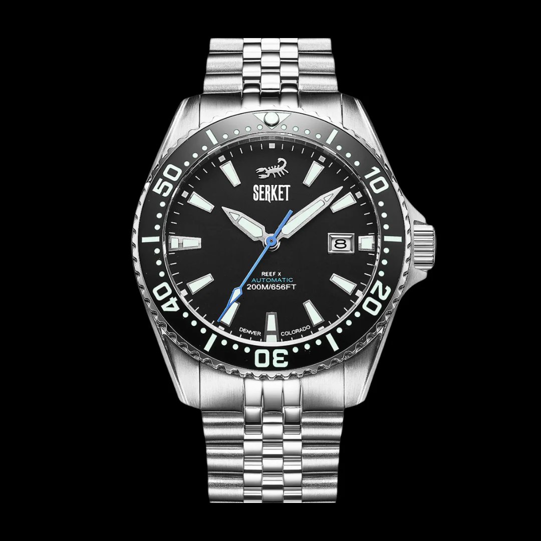 REEF X AUTOMATIC DIVER Onyx Black 43MM 5-Link Bracelet
