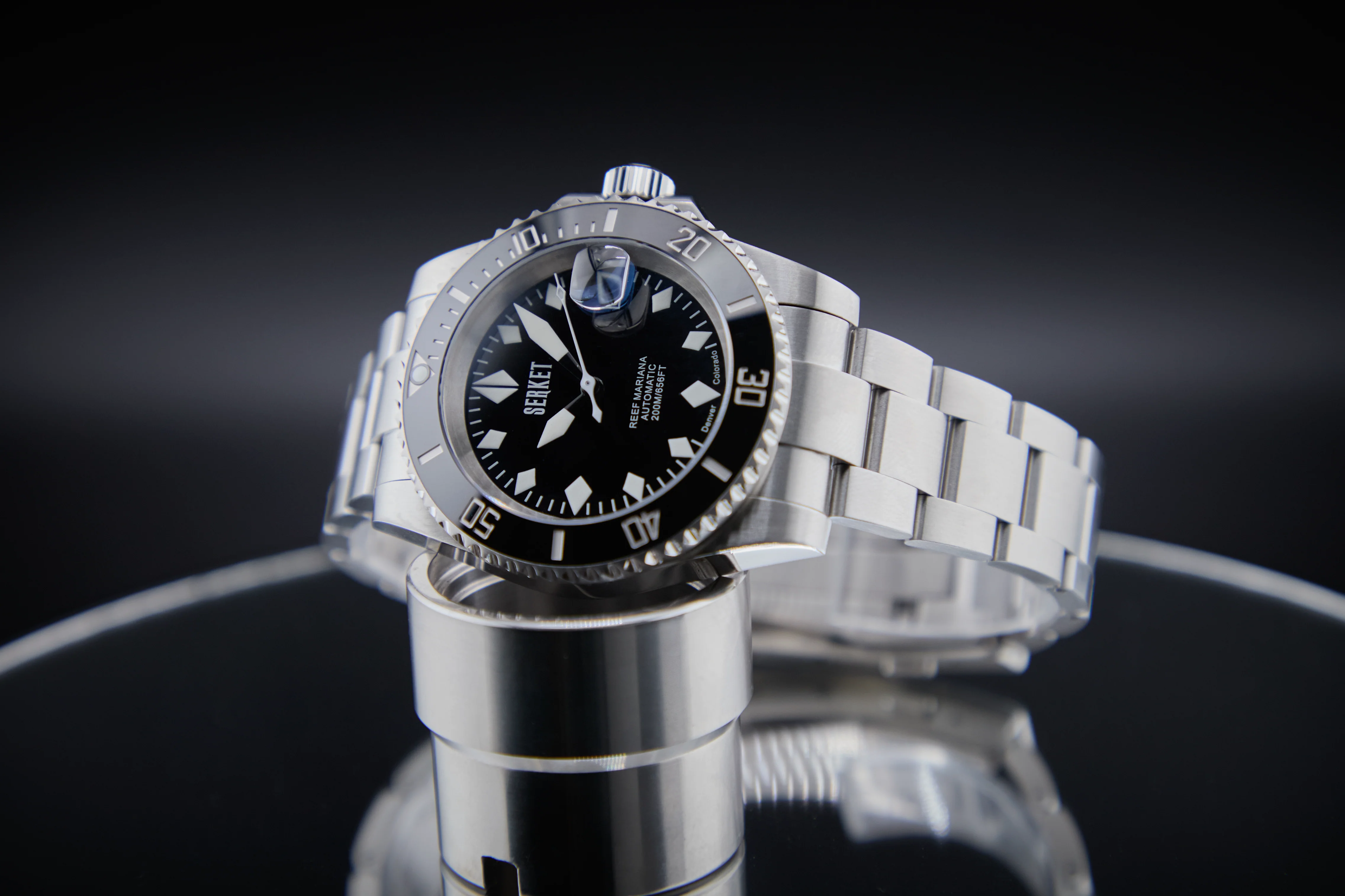 REEF MARIANA DIVER Black Dial Black Bezel 40MM thumbnail 2