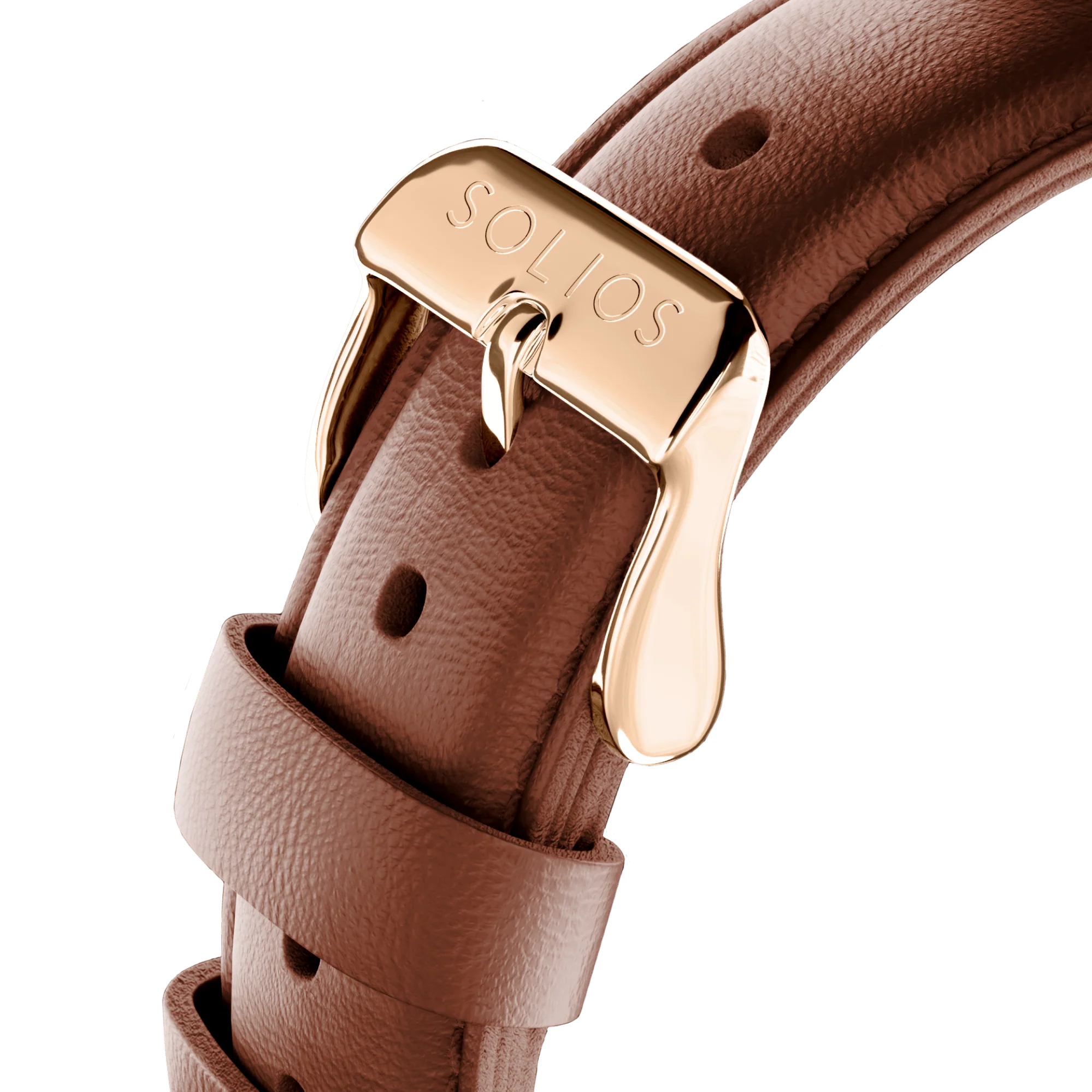 Watch Set - Solar Classic & Mini | White Dial - Rose Gold Case | Brown Vegan Leather thumbnail 2
