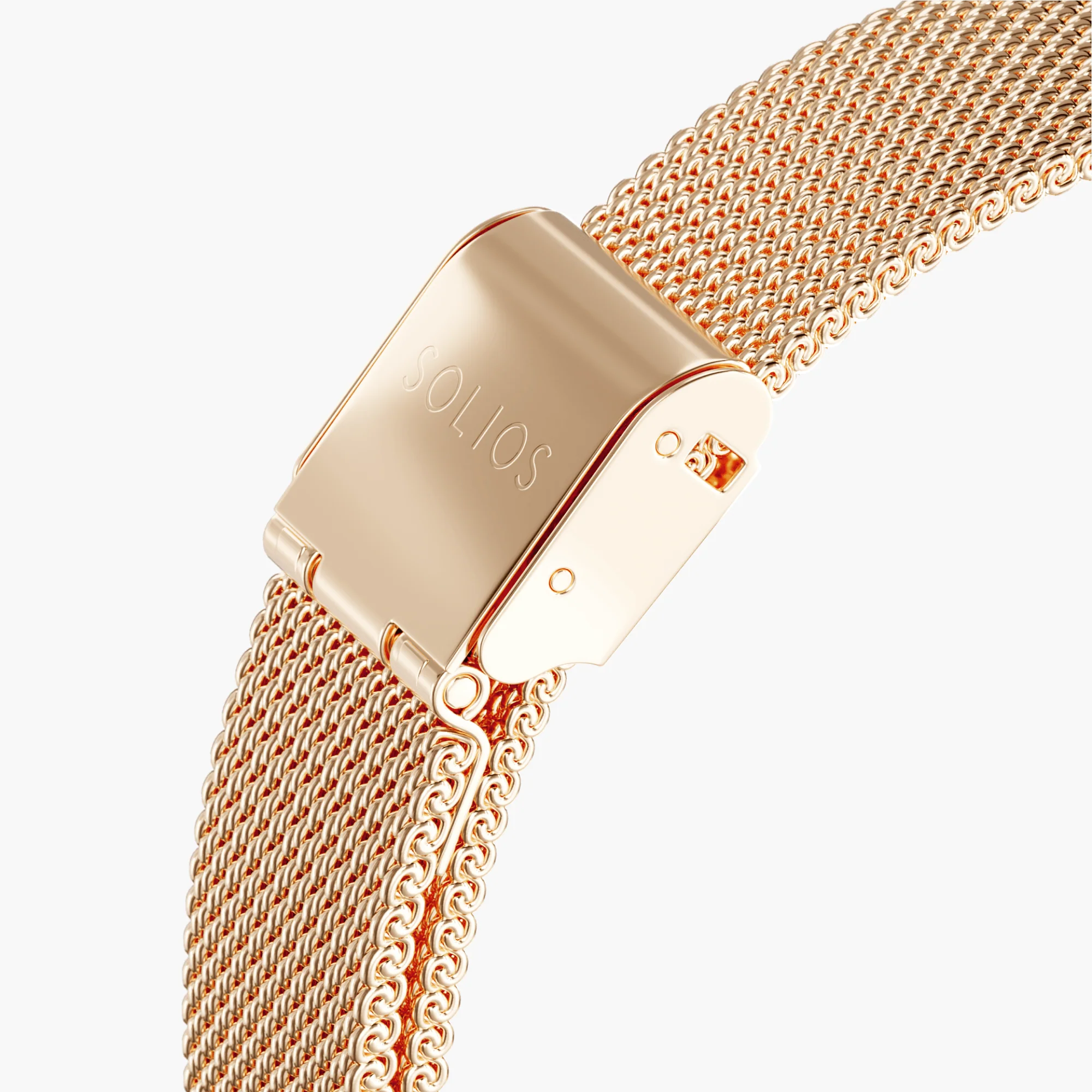 Watch Set - Solar Classic & Mini | White Dial - Rose Gold Case | Rose Gold Mesh thumbnail 2