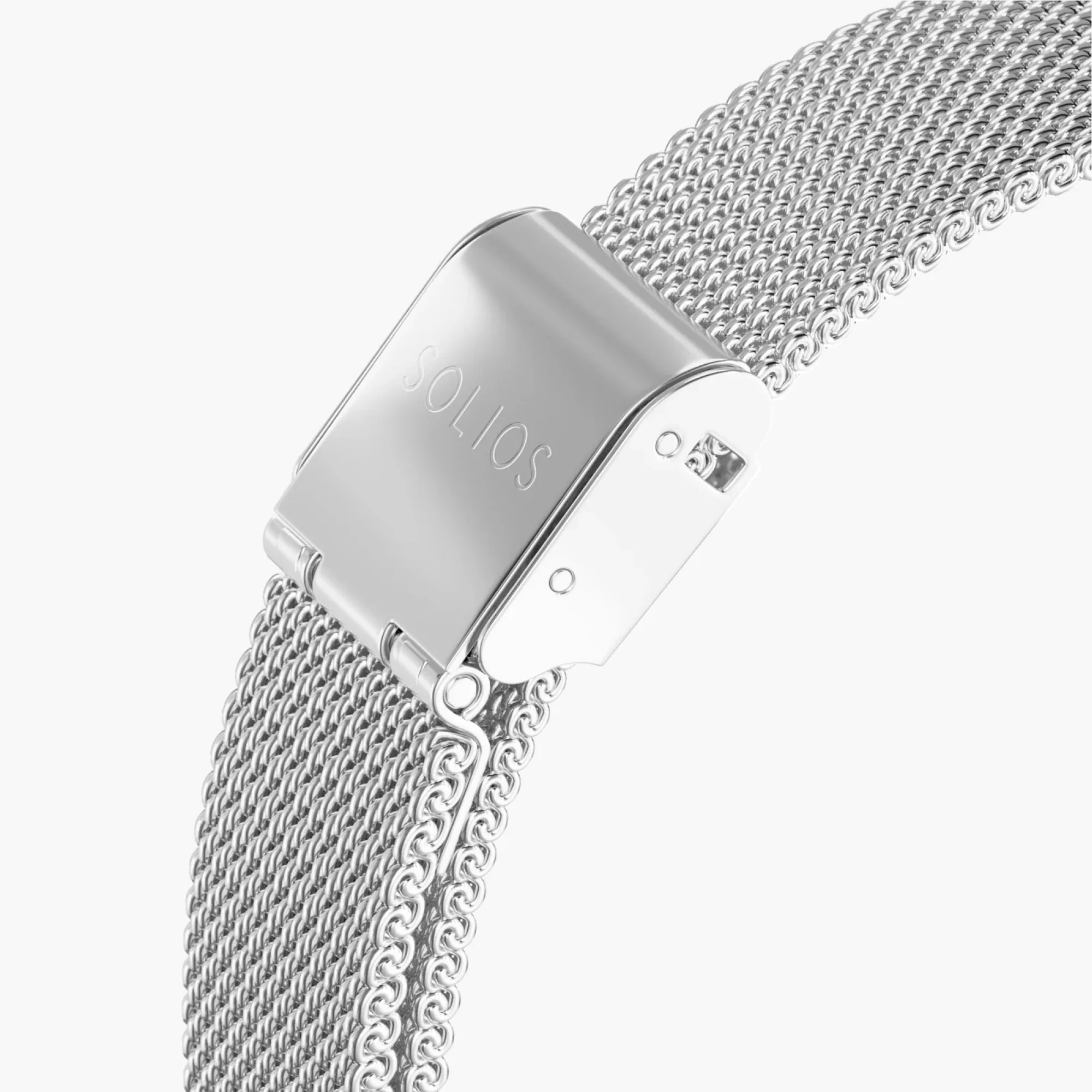 Watch Set - Solar Classic & Mini | White Dial - Silver Case | Silver Mesh thumbnail 2