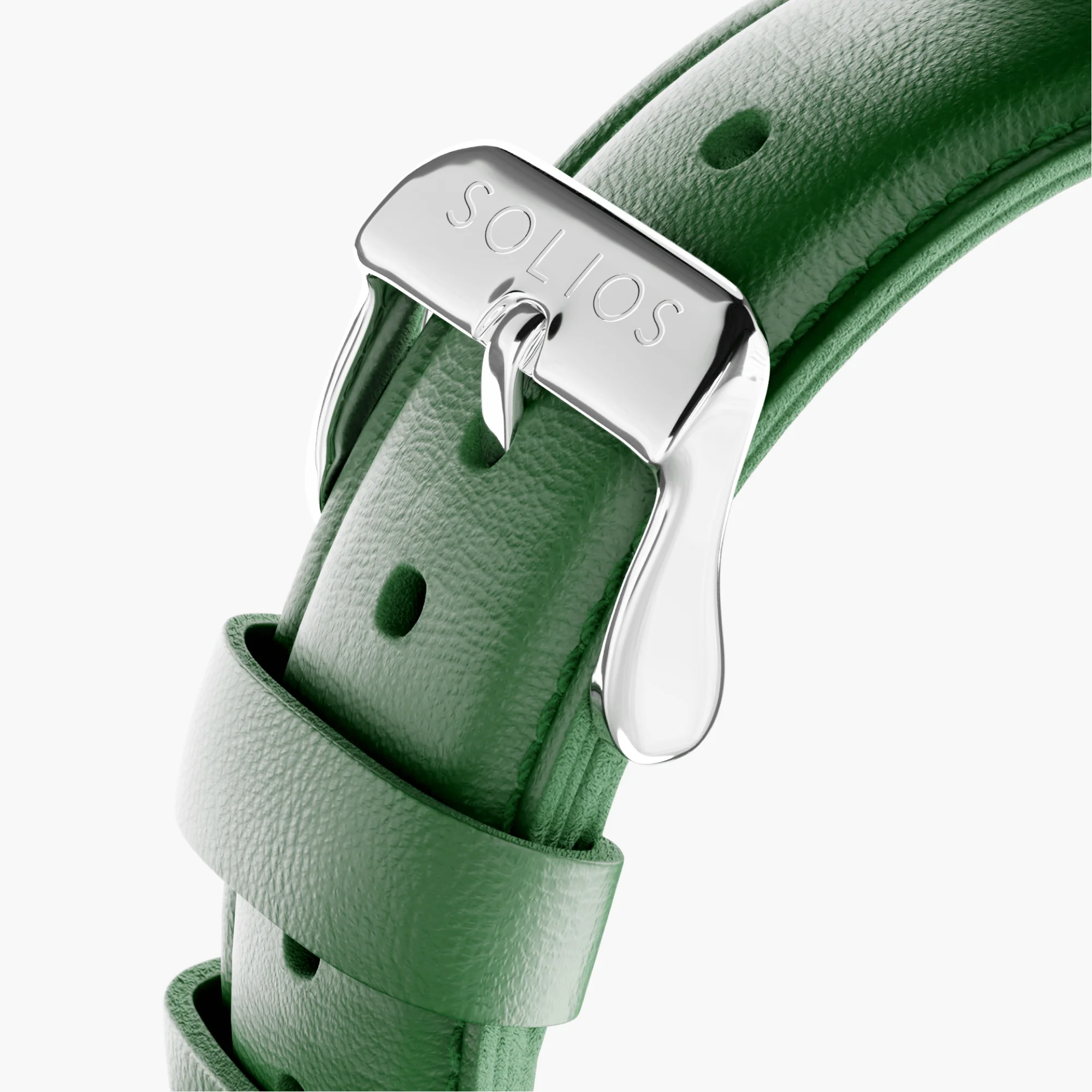 Watch Set - Solar Curve & Mini | Green Dial - Silver & Rose Gold Cases | Green Vegan Leather thumbnail 2
