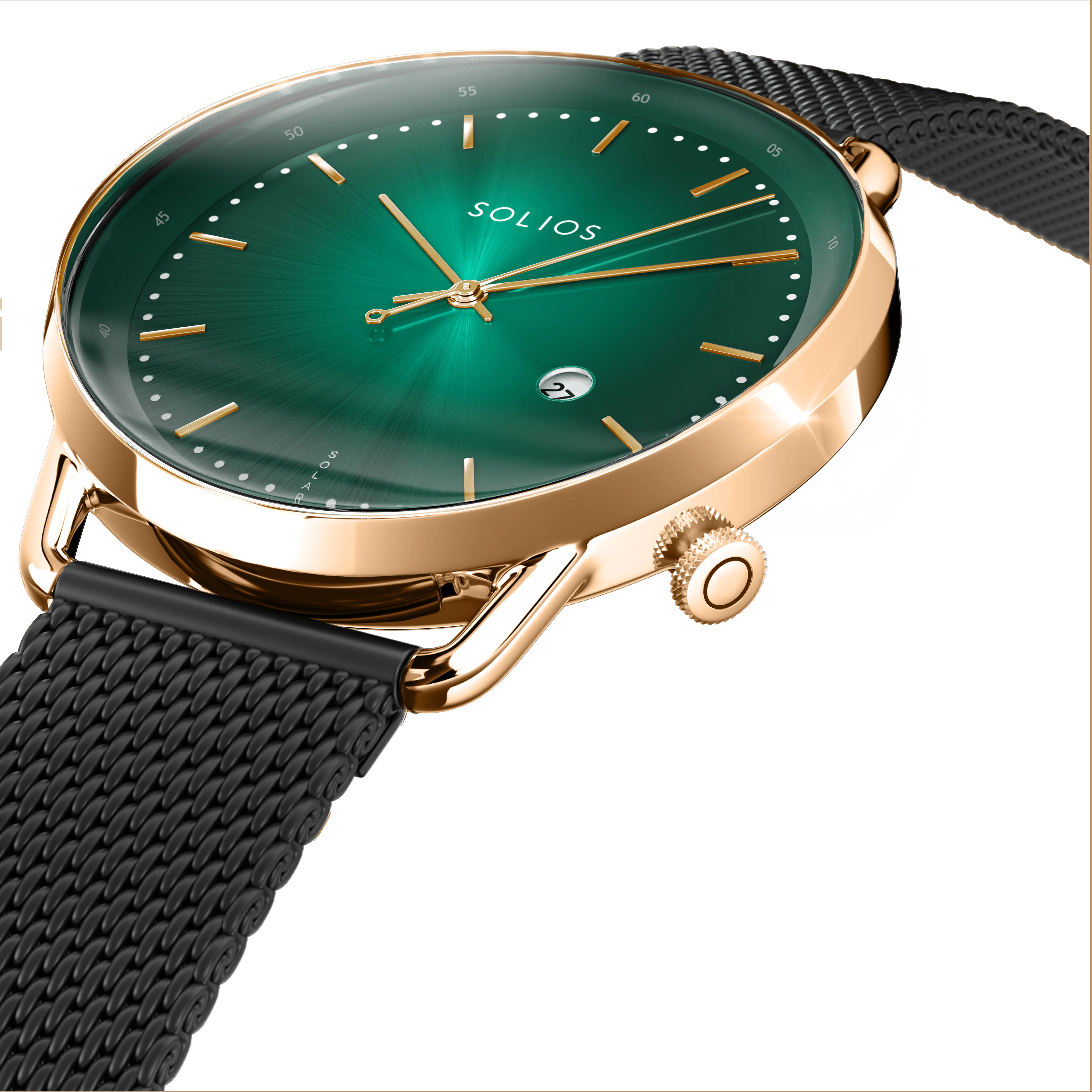 The Rainforest Curve Bundle | Green Dial - Rose Gold Case thumbnail 4