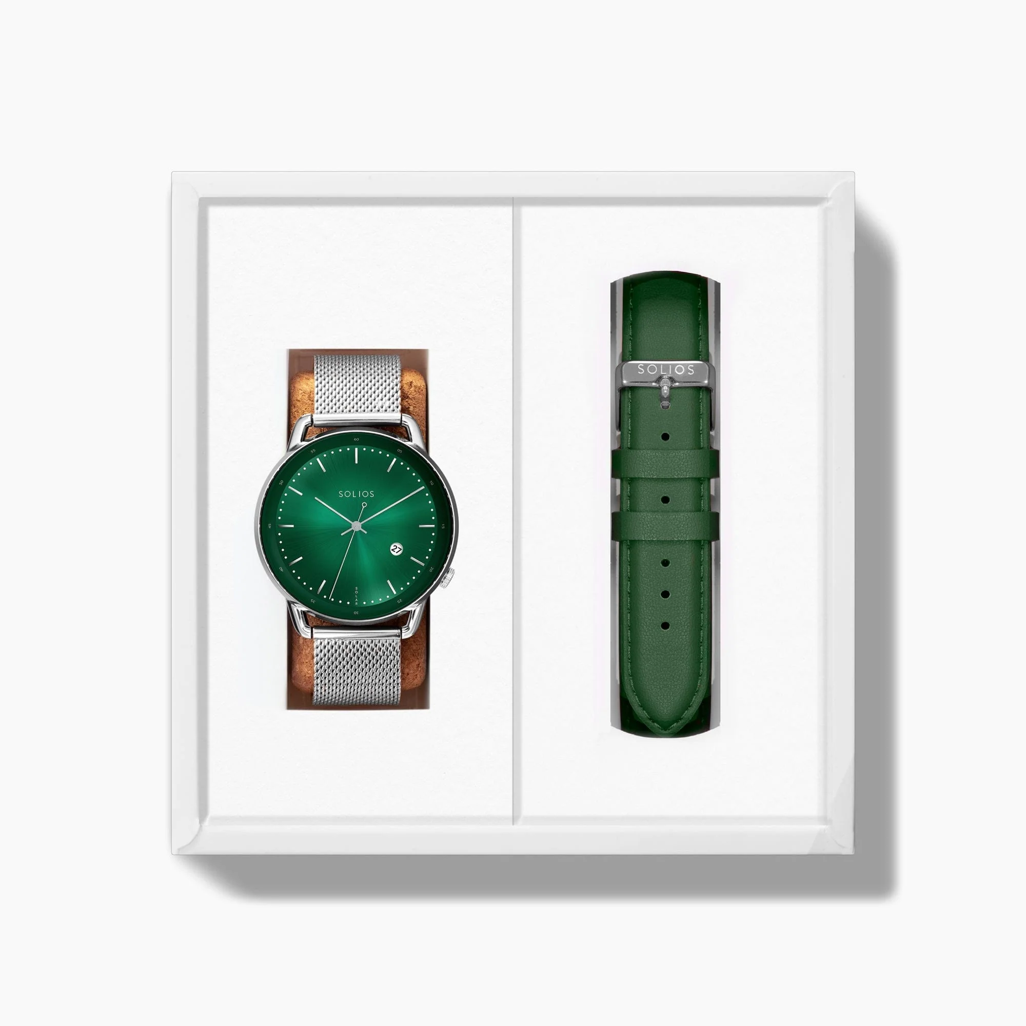 The Rainforest Curve Bundle | Green Dial - Silver Case thumbnail 3