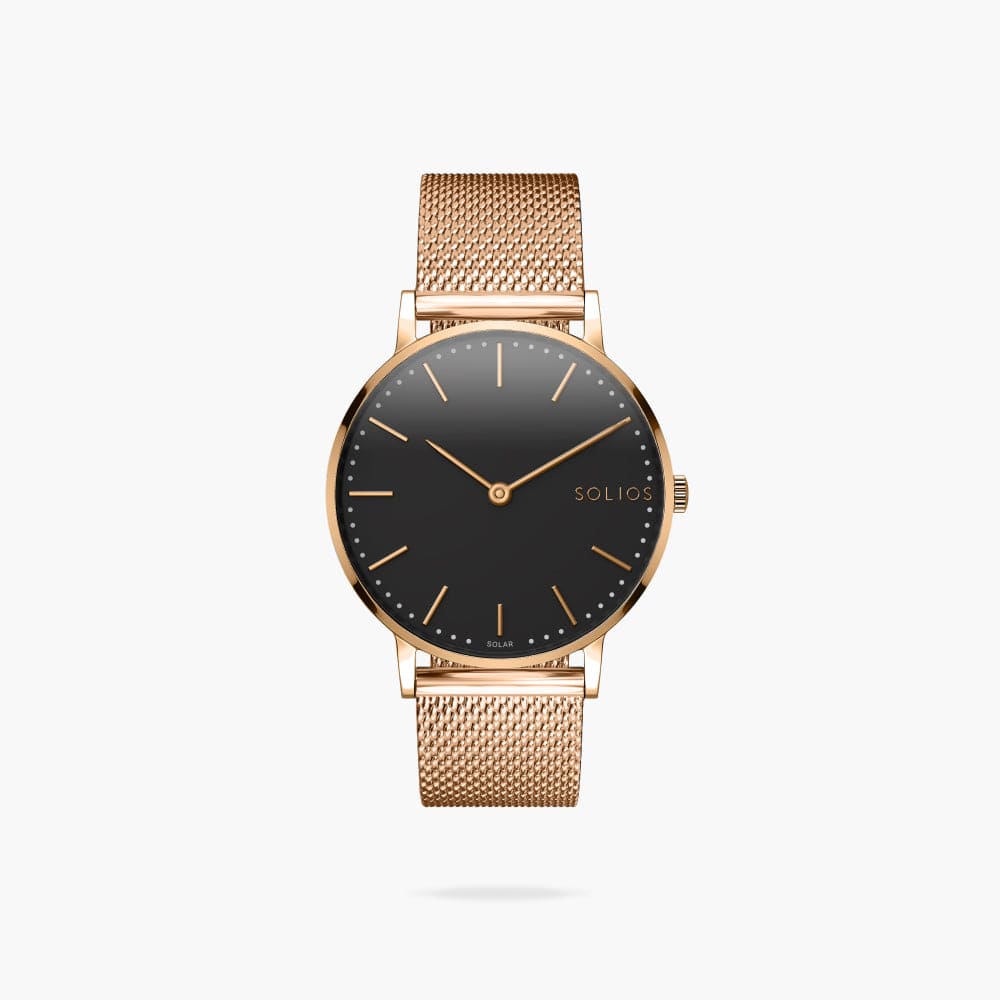 The Solar Classic | Black Dial - Rose Gold Case thumbnail 2