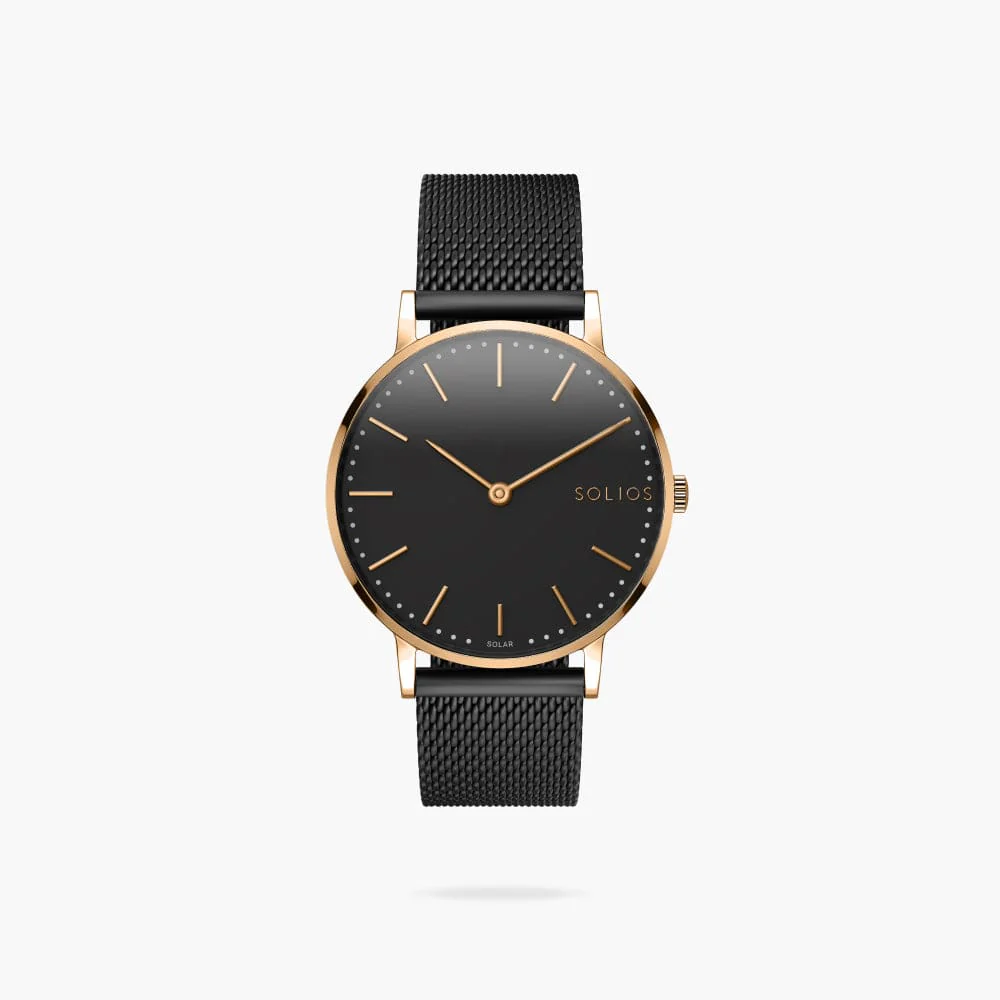 The Solar Classic | Black Dial - Rose Gold Case thumbnail 3