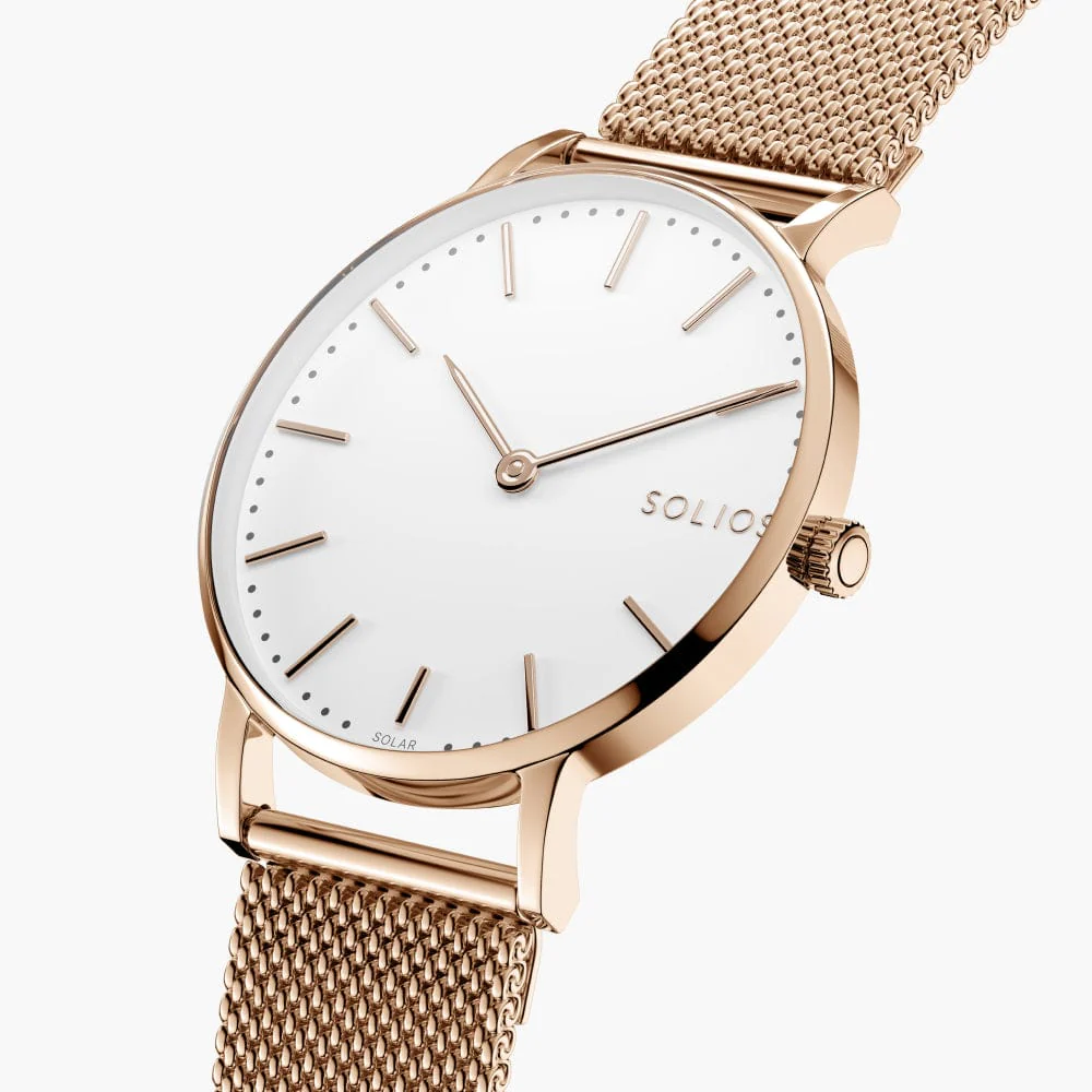 The Solar Classic Bundle | White Dial - Rose Gold Case thumbnail 2