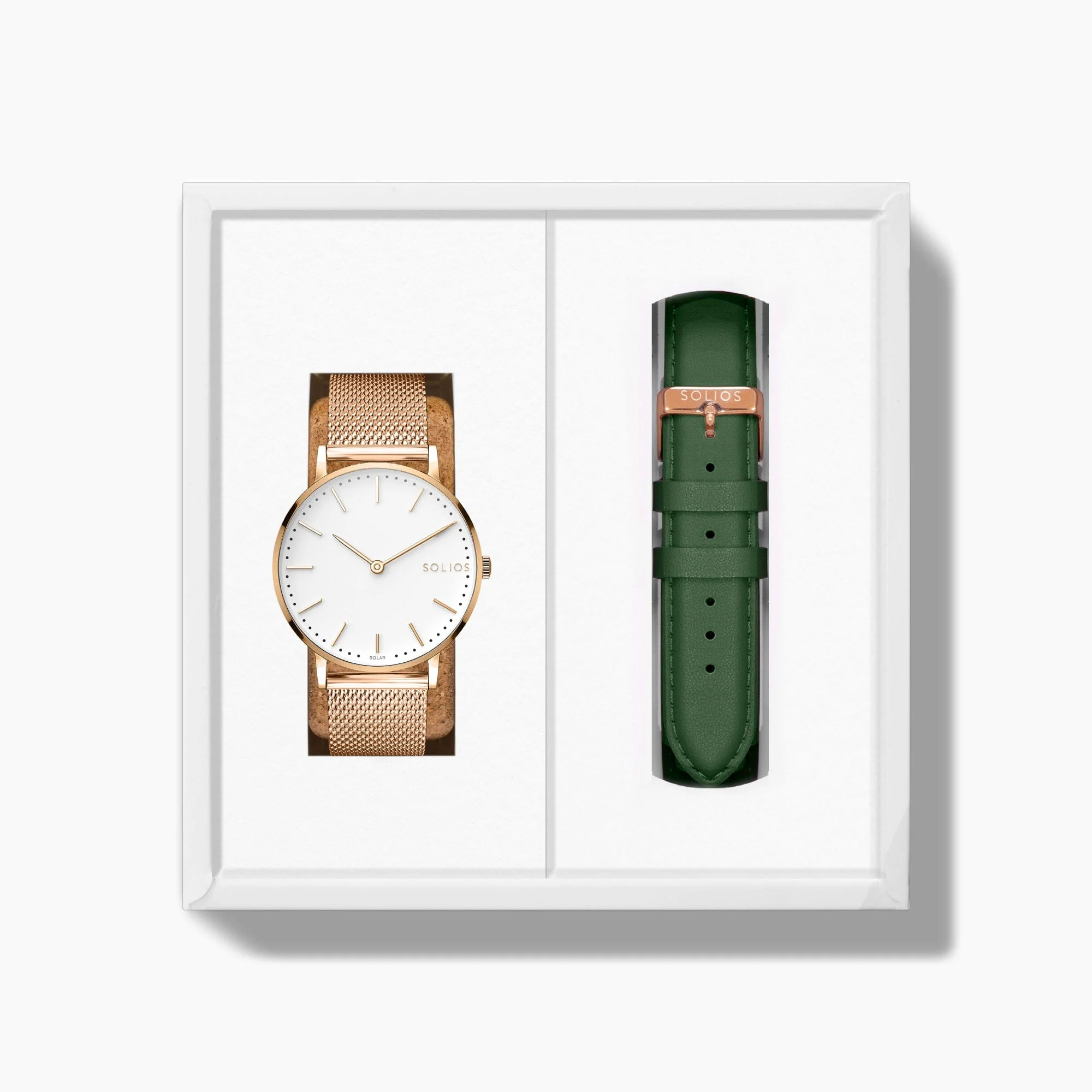 The Solar Classic Bundle | White Dial - Rose Gold Case thumbnail 3
