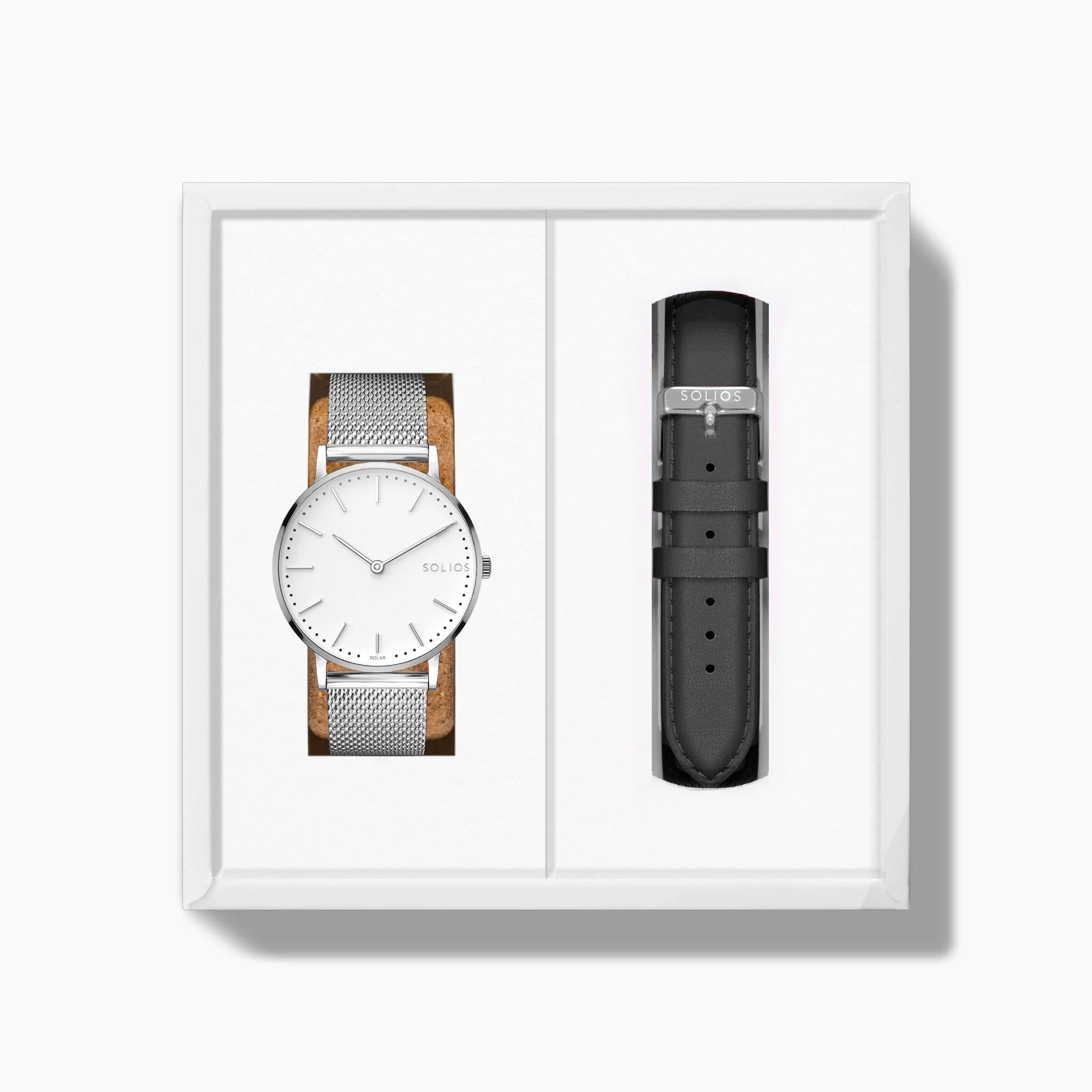 The Solar Classic Bundle | White Dial - Silver Case thumbnail 3
