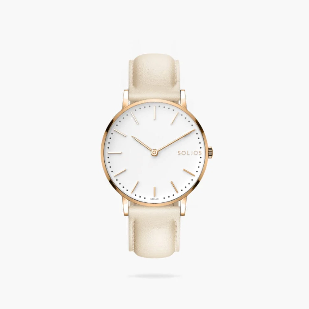 The Solar Classic | White Dial - Rose Gold Case thumbnail 4