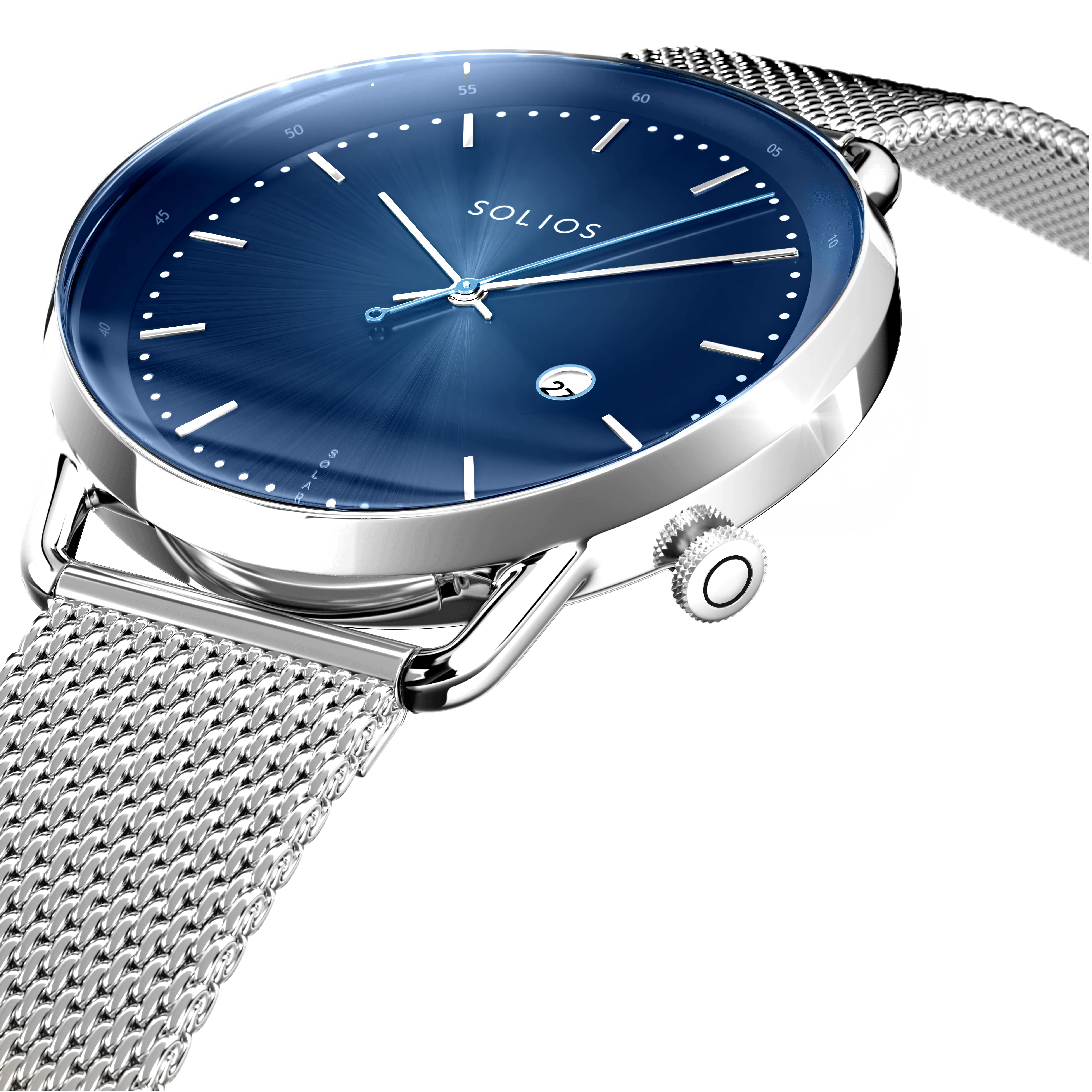 The Solar Curve Bundle | Blue Dial - Silver Case thumbnail 2