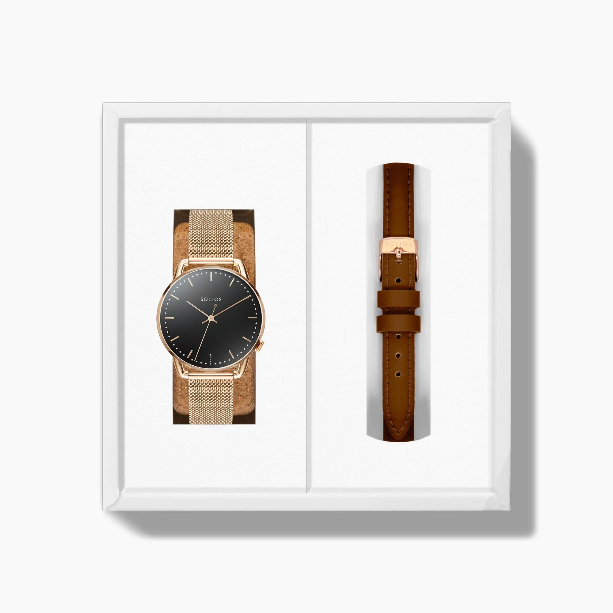 The Solar Curve Mini Bundle | Black Dial - Rose Gold Case thumbnail 3