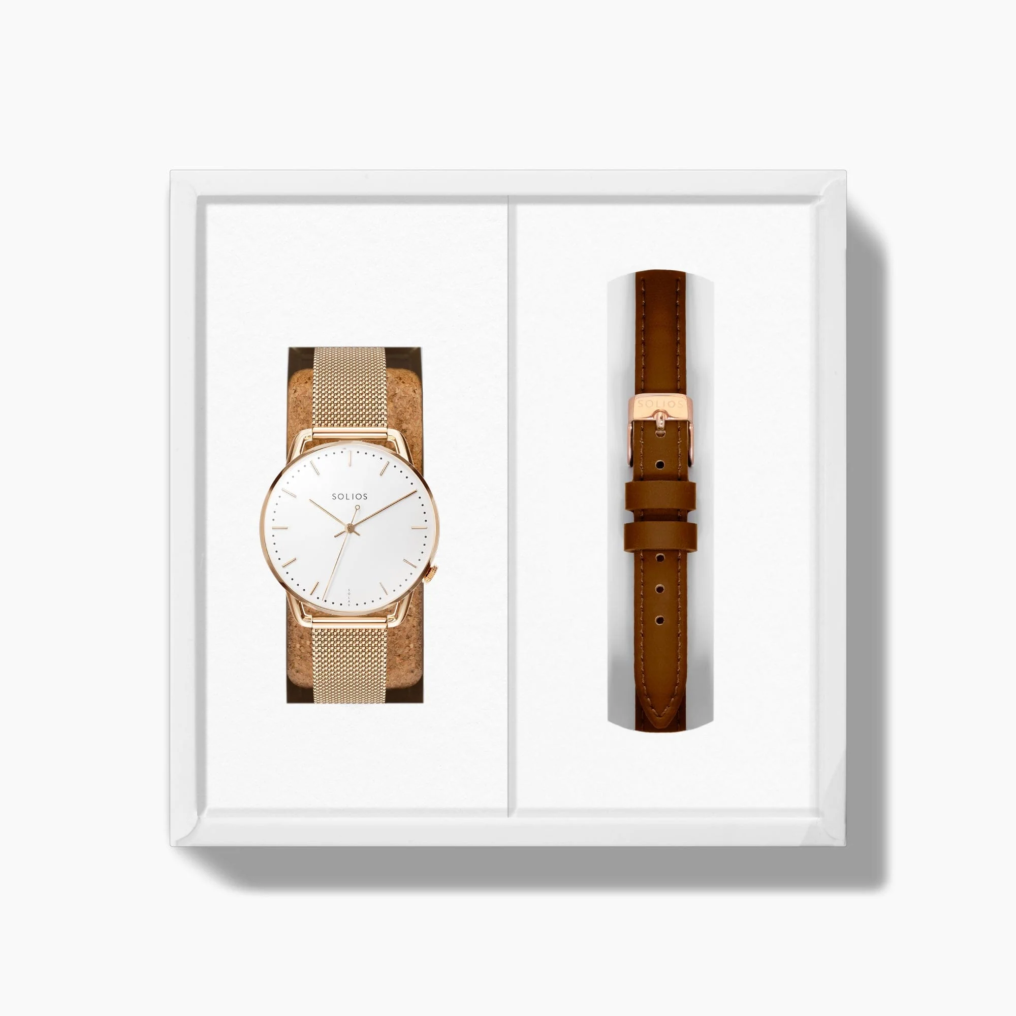 The Solar Curve Mini Bundle | White Dial - Rose Gold Case thumbnail 3