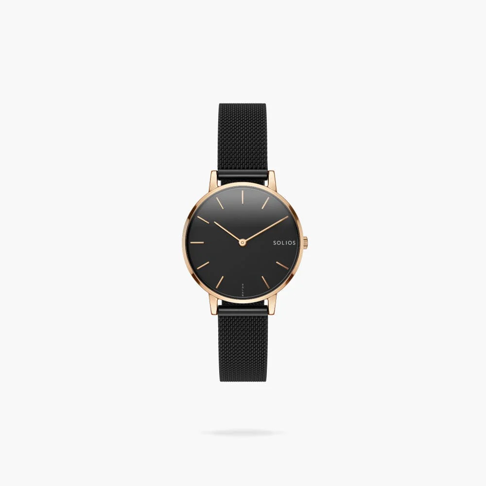 The Solar Mini | Black Dial - Rose Gold Case thumbnail 2