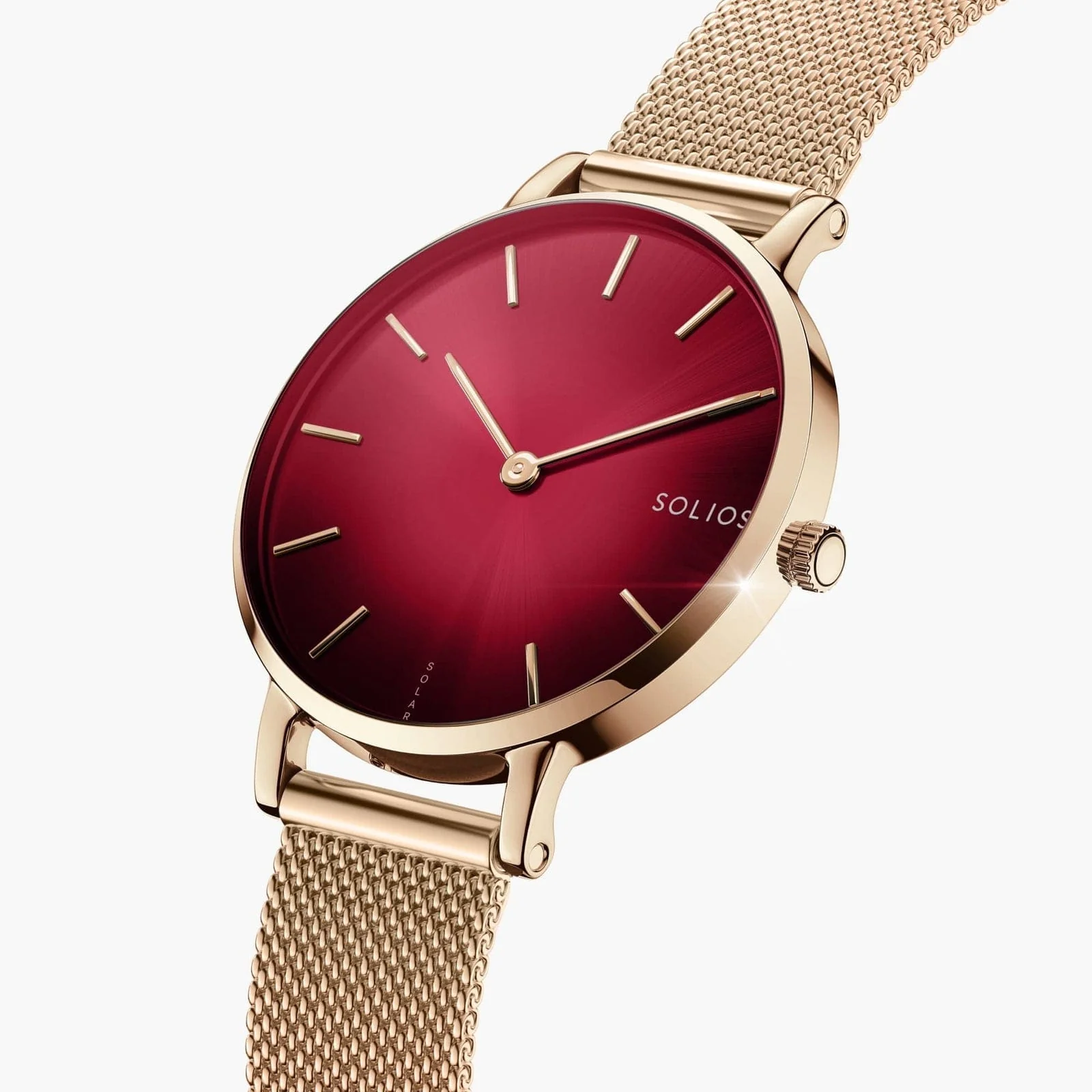 The Solar Mini Bundle | Red Dial - Rose Gold Case thumbnail 2