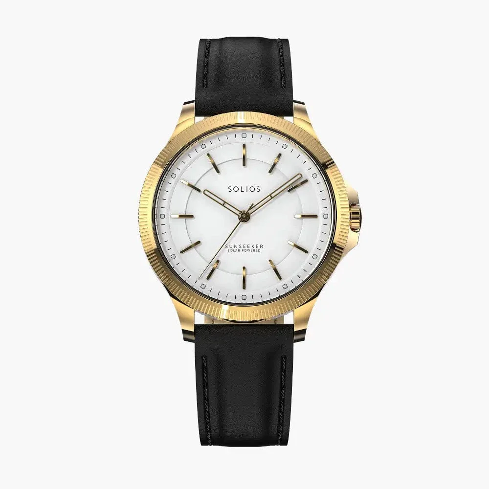 The Sunseeker | White Dial - Gold Case - 34mm thumbnail 2