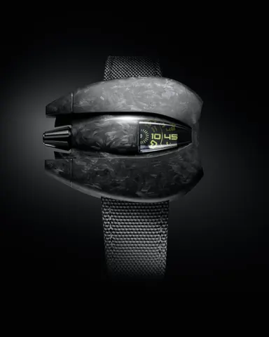 Yellow Carbon Jumping hour
