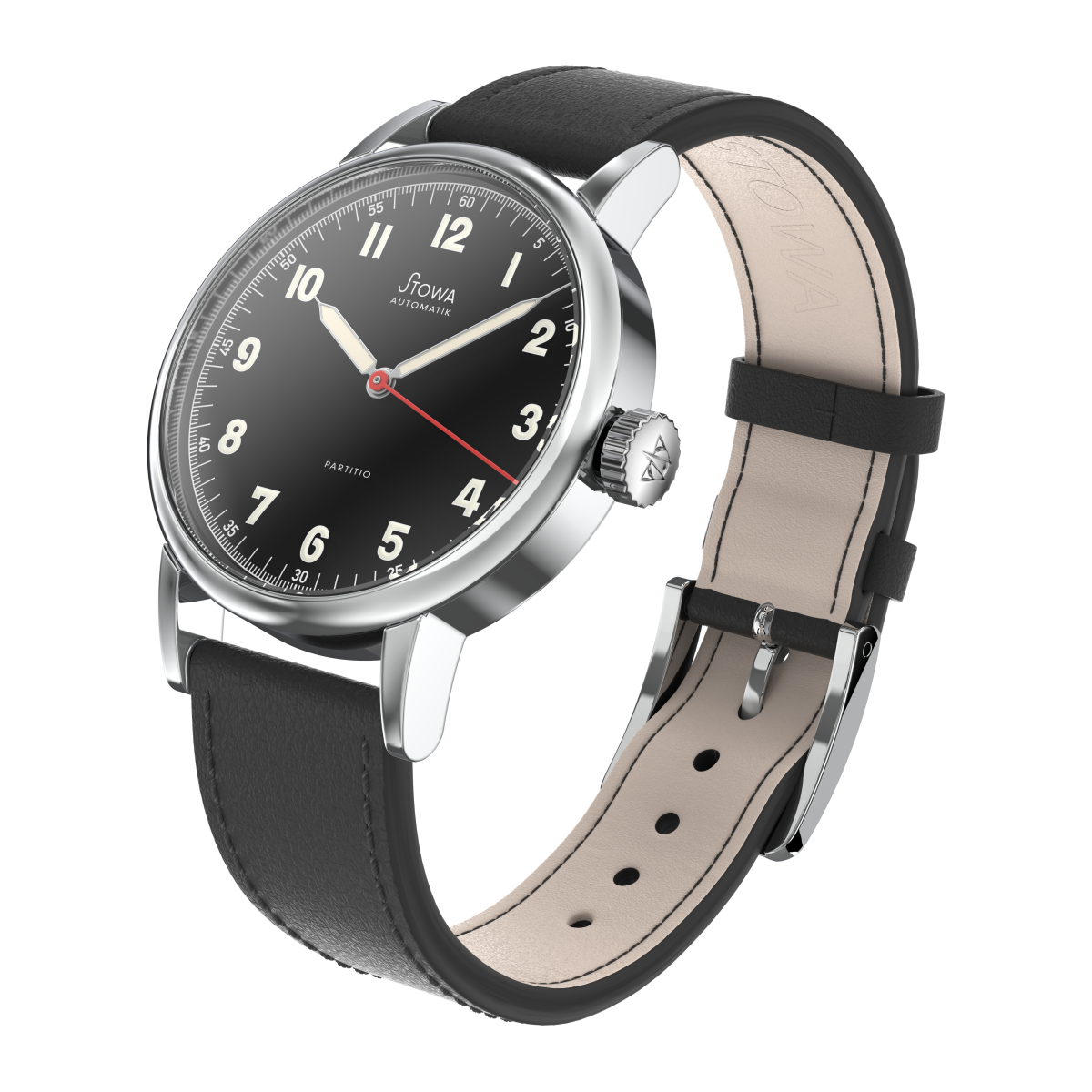 Partitio Classic black with red seconds hand thumbnail 2