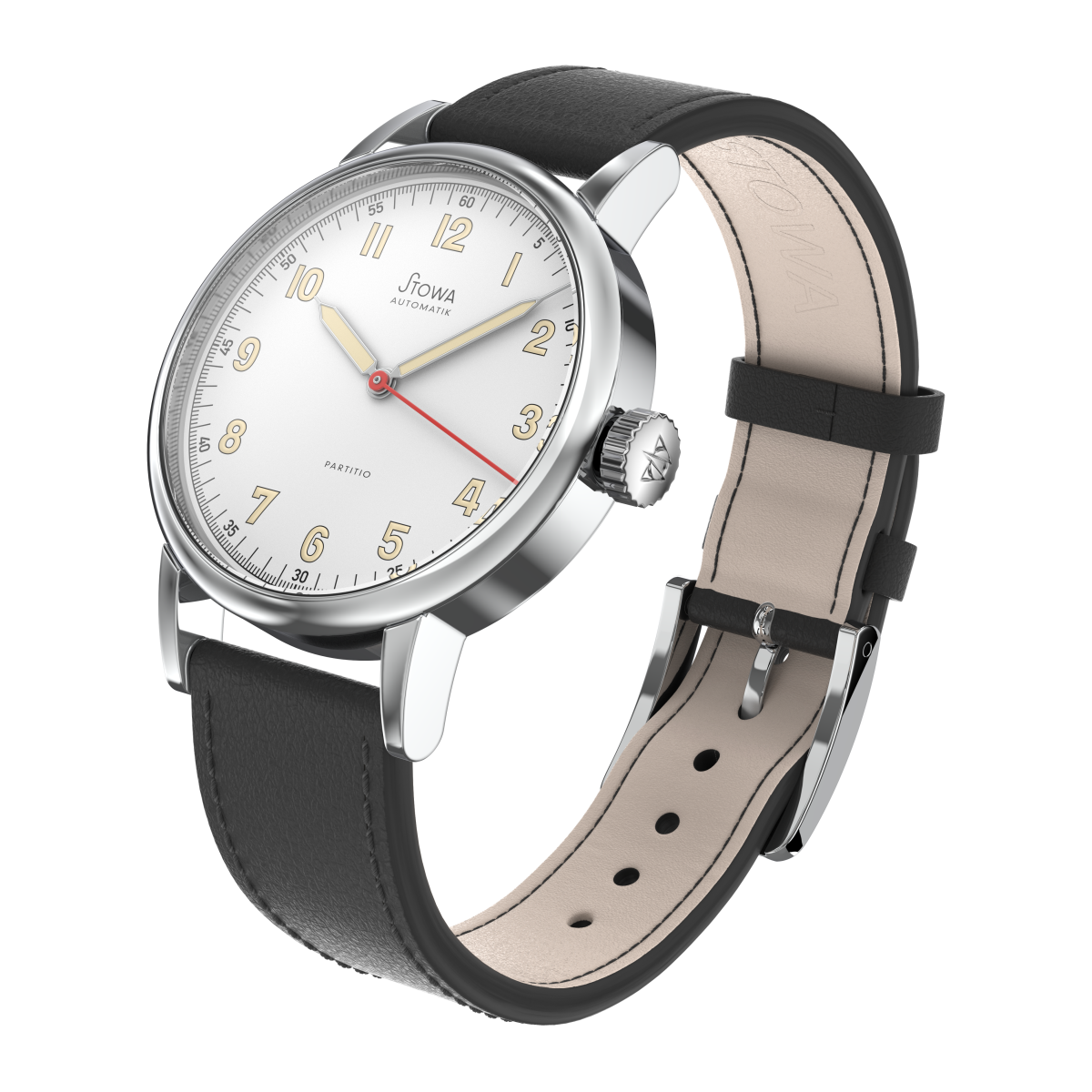 Partitio Classic white with red seconds hand thumbnail 2