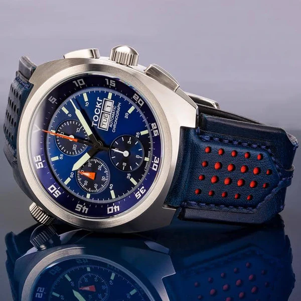 Chronograph - Blue - Hix - 45mm - Automatic thumbnail 2