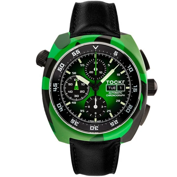 Chronograph - Hydro Dipped - Hulk Camo - Leather - 45mm - Automatic thumbnail 2