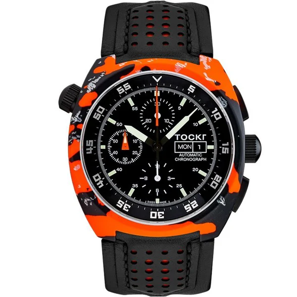 Chronograph - Hydro Dipped - Orange Magma - Hix - 45mm - Automatic thumbnail 2