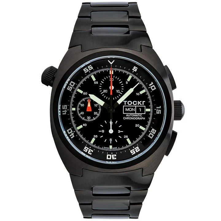 Chronograph - PVD - Black - Stainless - 45mm - Automatic thumbnail 2
