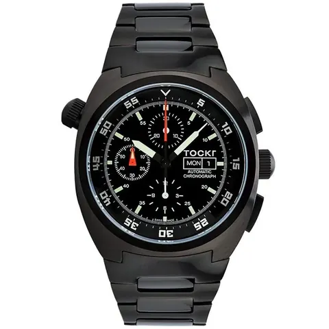 Chronograph - PVD - Black - Stainless - 45mm - Automatic