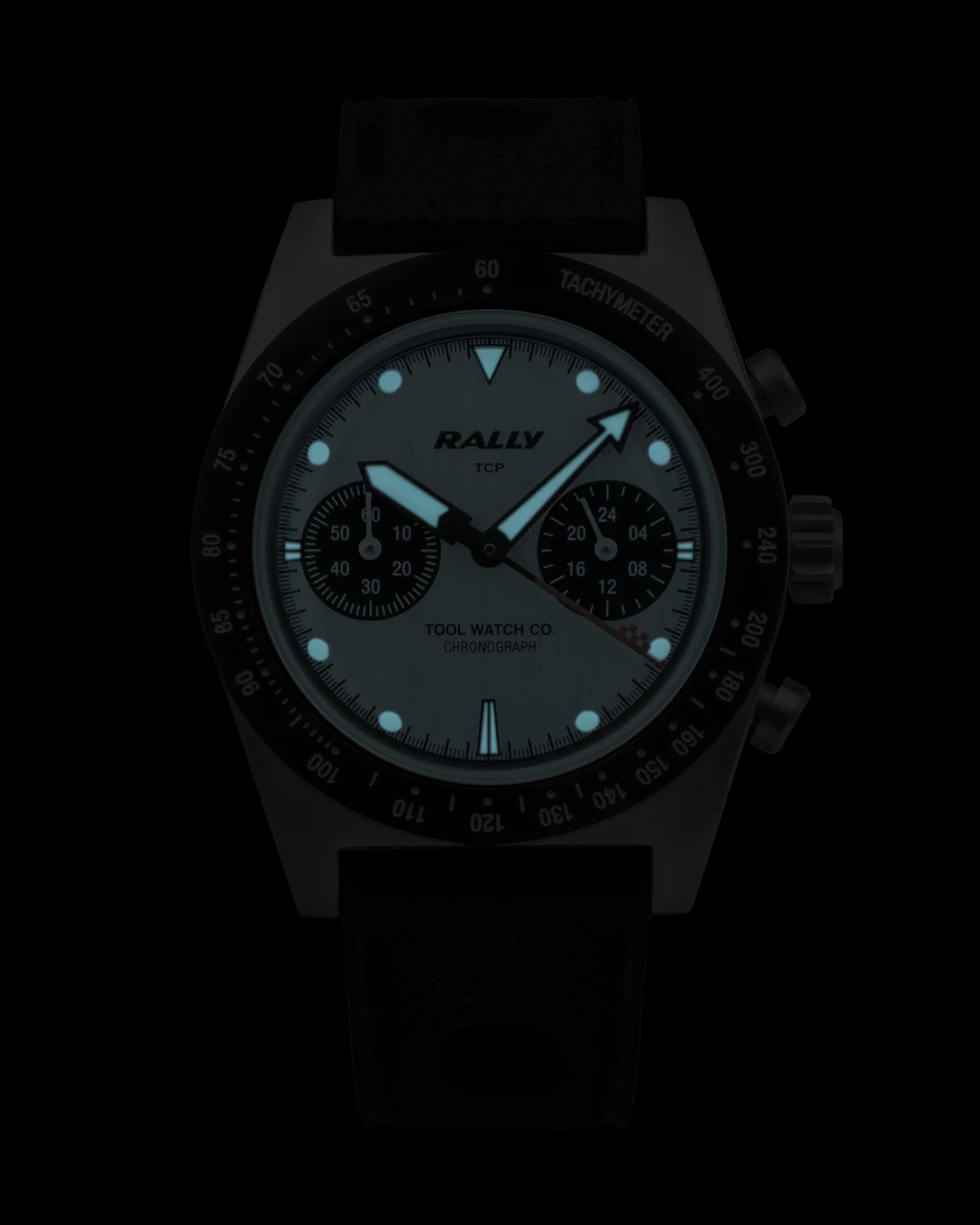 TWCO. Rally Chronograph Red on Silver thumbnail 2