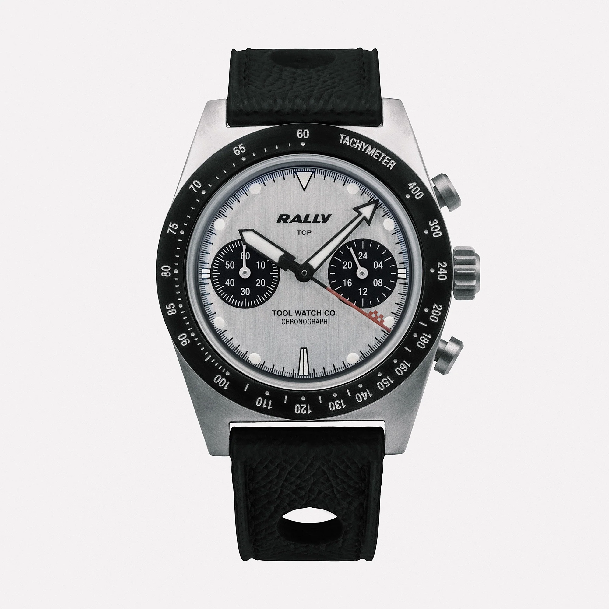TWCO. Rally Chronograph Red on Silver thumbnail 3