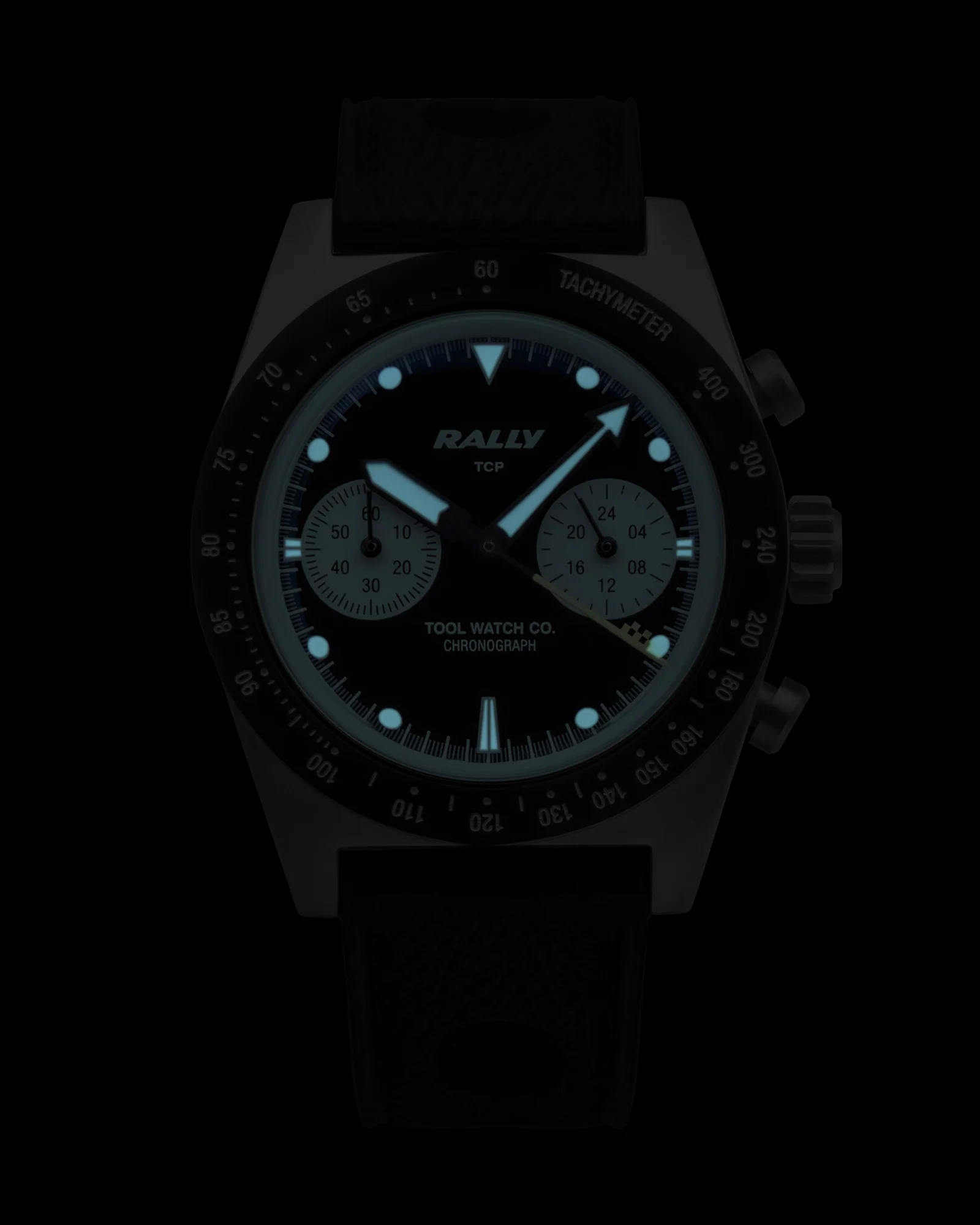 TWCO. Rally Chronograph Yellow on Black thumbnail 2