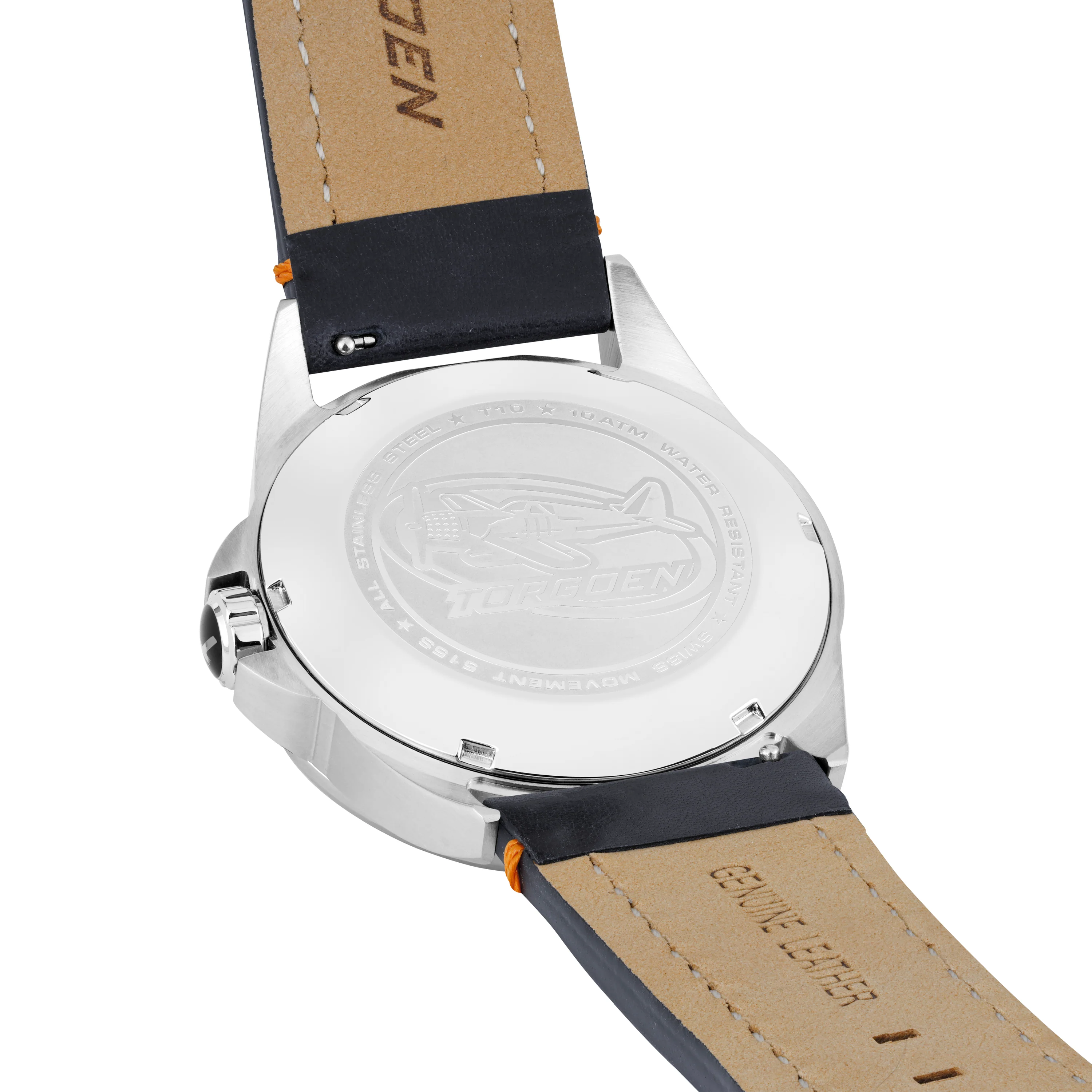 T10 White Tern | 44mm, Blue Leather Strap thumbnail 2