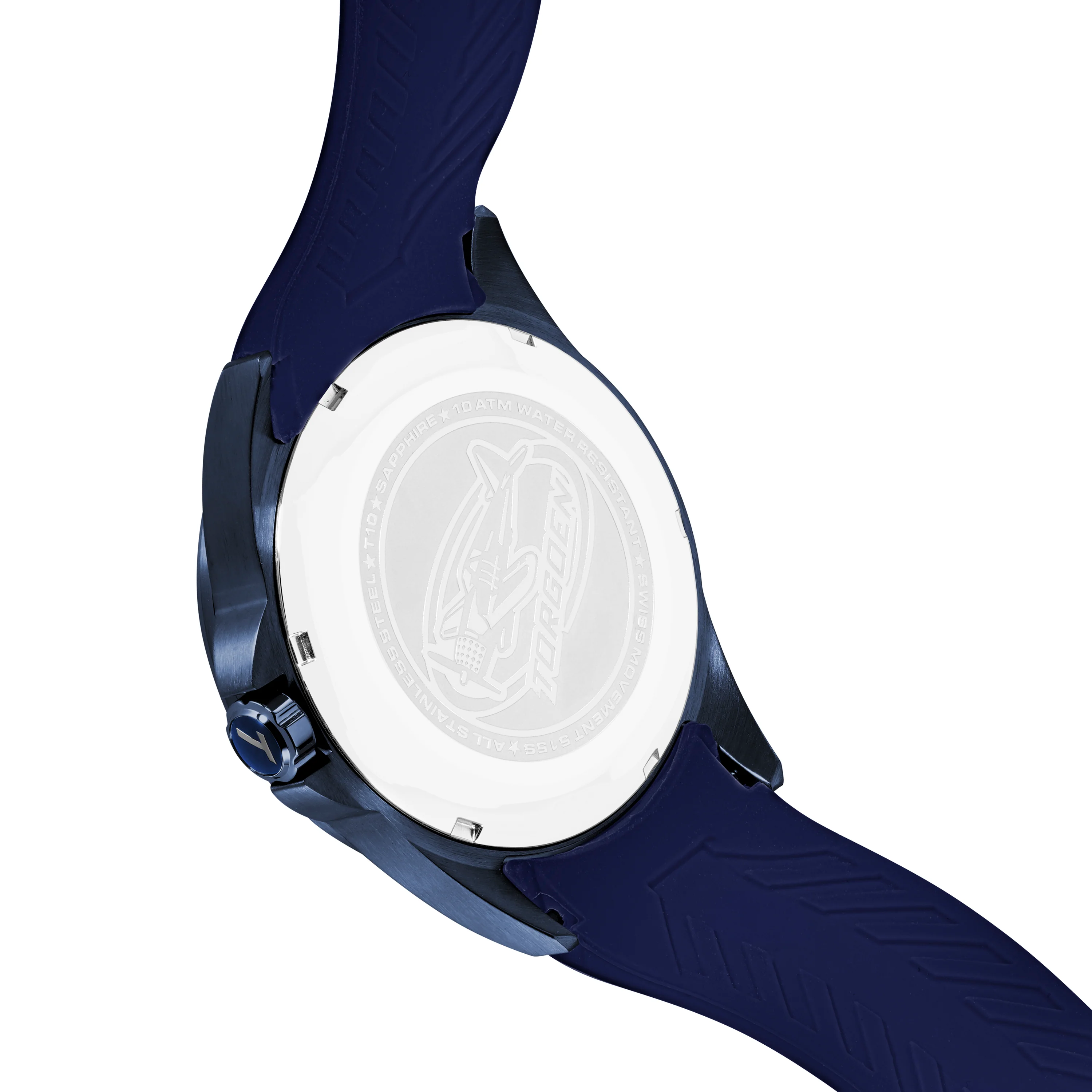 T10 Kingfisher Carbon Sapphire | 44mm, Blue Silicone Strap thumbnail 2