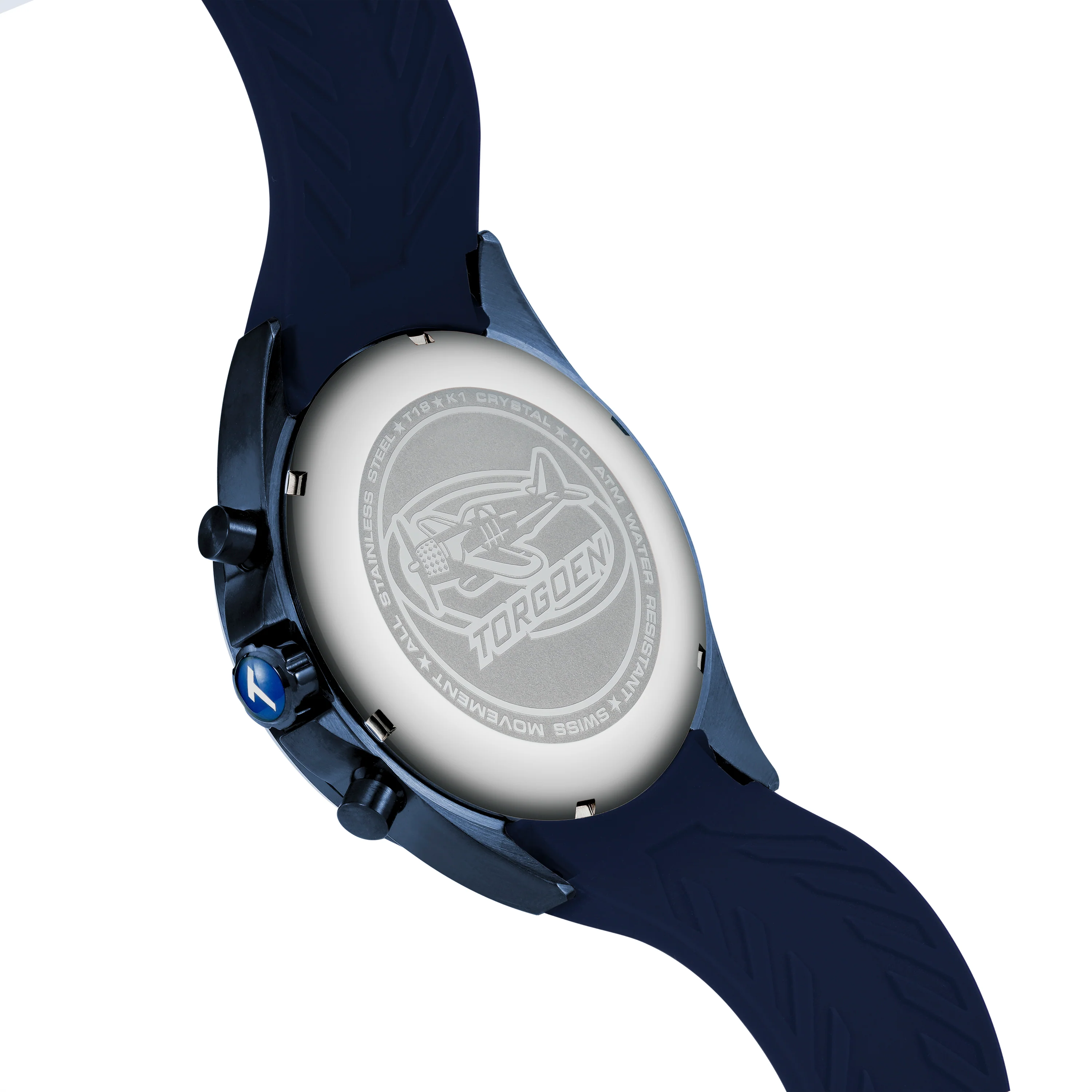 T18 Blue Carbon Fiber | 45mm, Blue Silicone Strap thumbnail 2