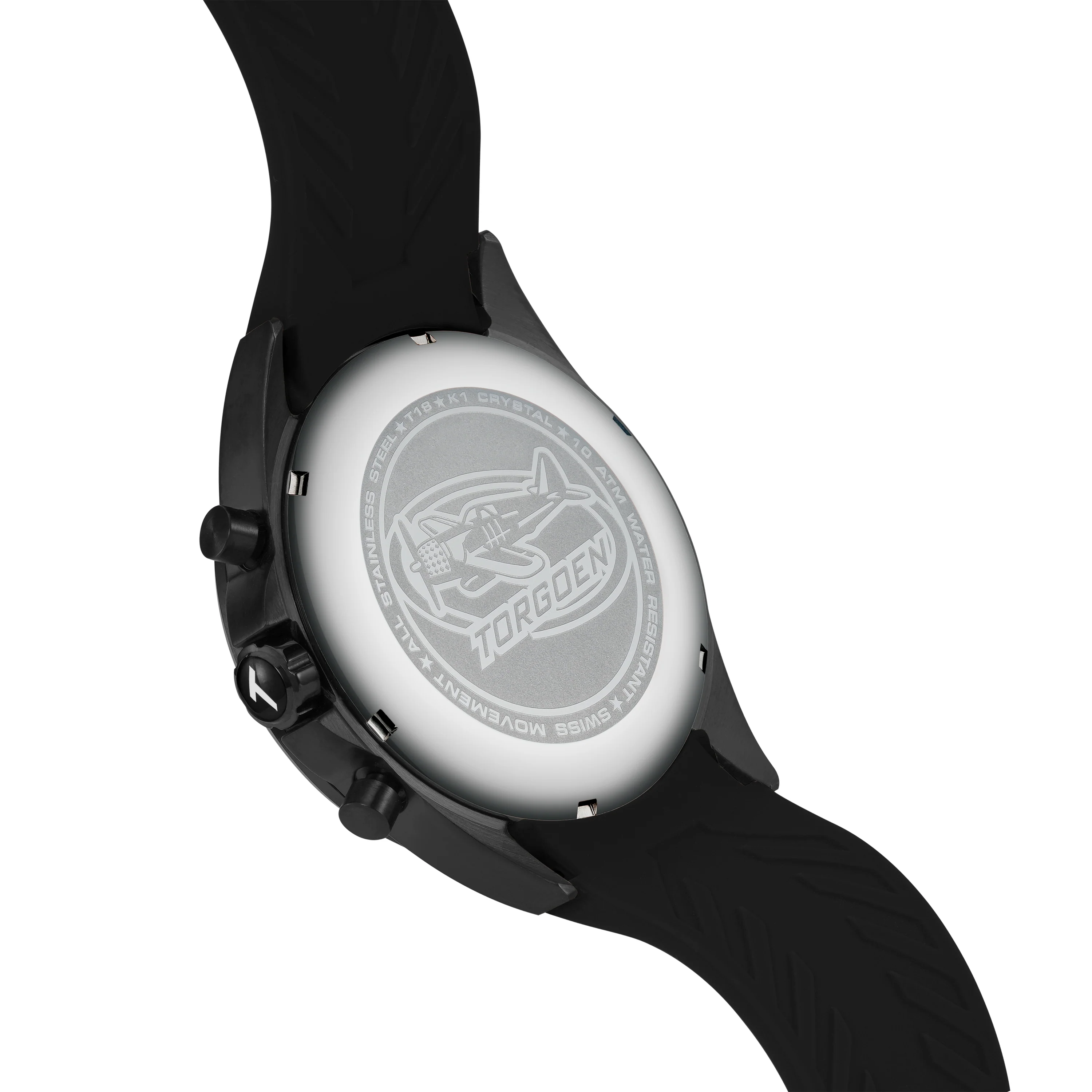 T18 Carbon Fiber | 45mm, Black Silicone Strap thumbnail 2