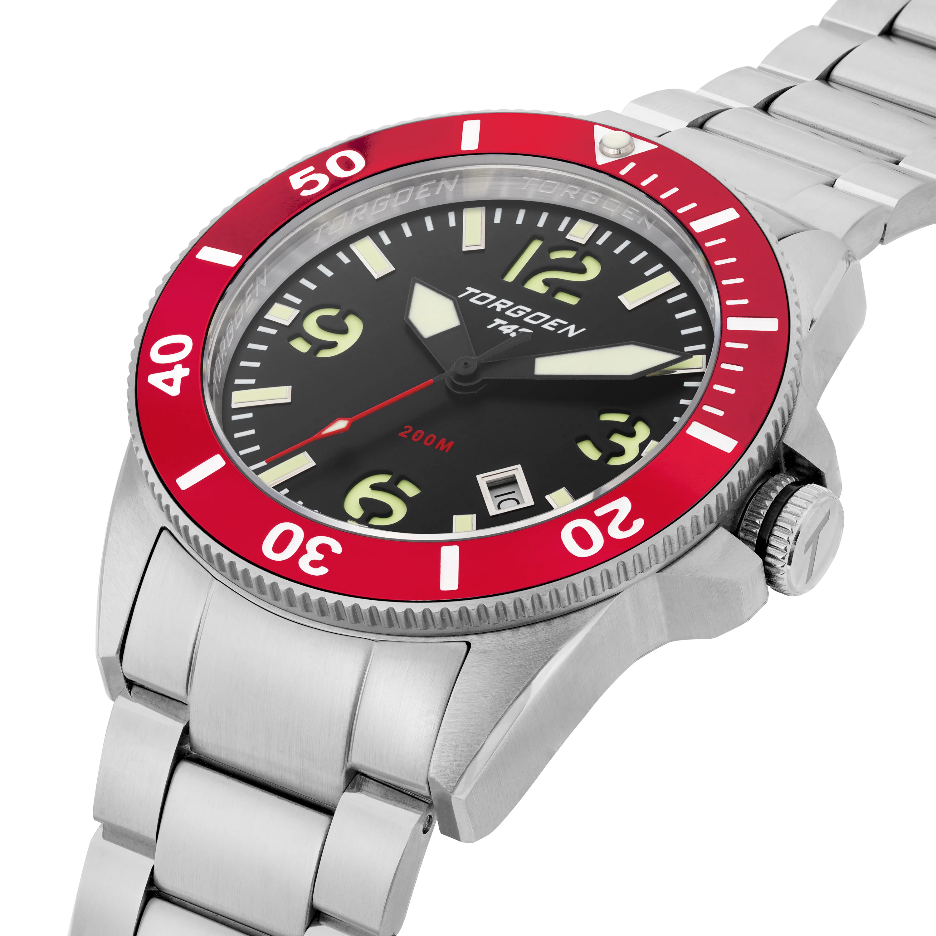 T43 Red Diver Sapphire | 44mm, Stainless Steel Bracelet thumbnail 3
