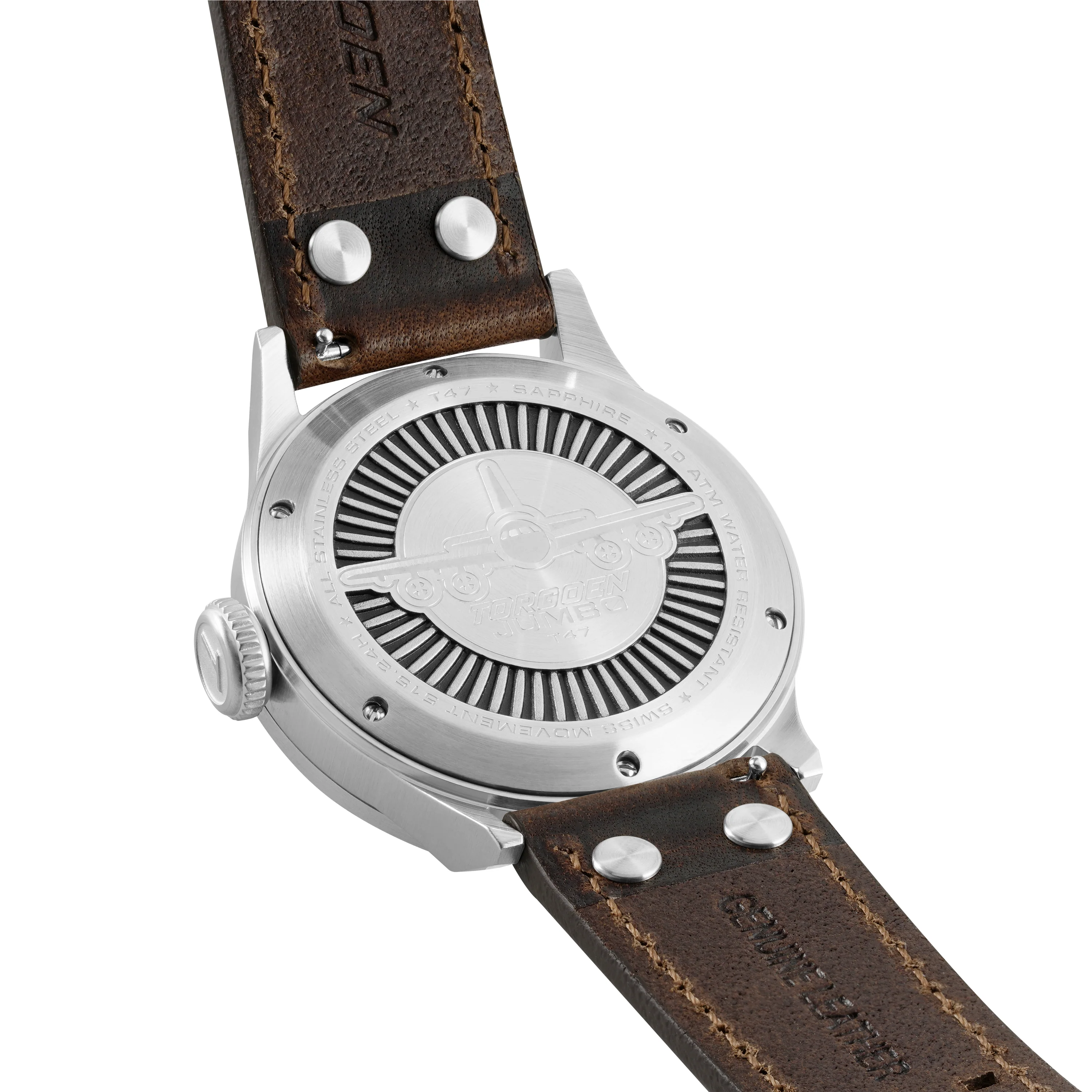 T47 Jumbo Blue Sapphire GMT | 47mm, Brown Leather Strap thumbnail 2