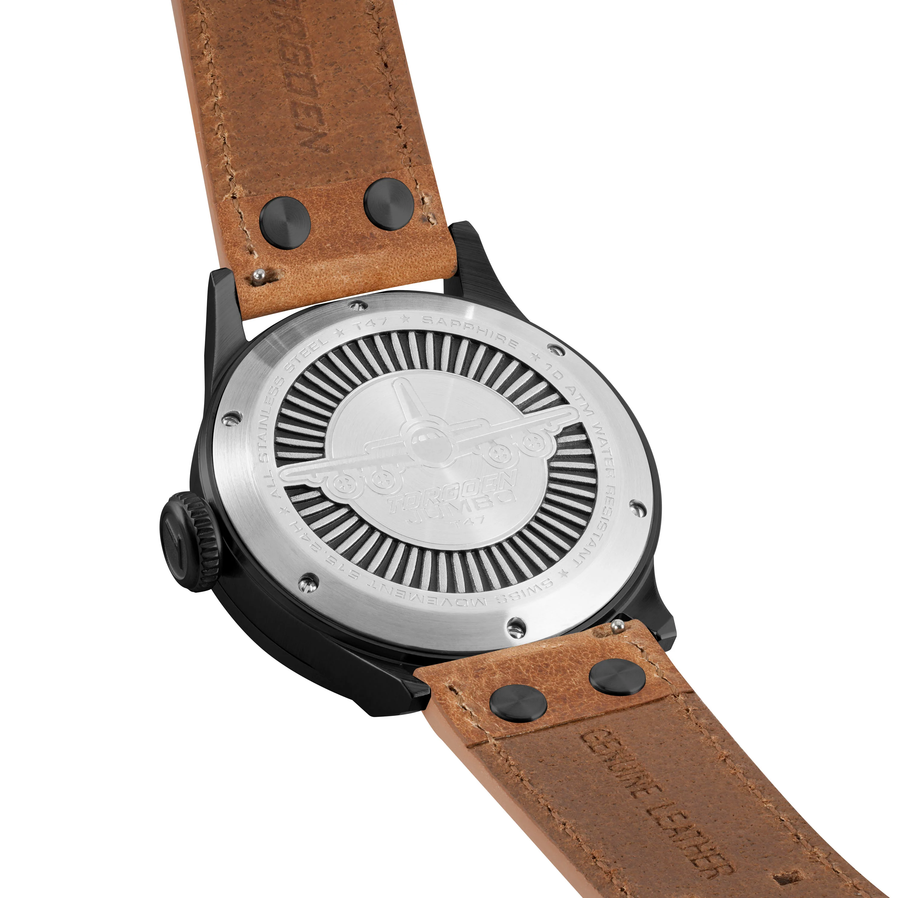 T47 Jumbo Cream Sapphire GMT | 47mm, Tan Leather Strap thumbnail 2