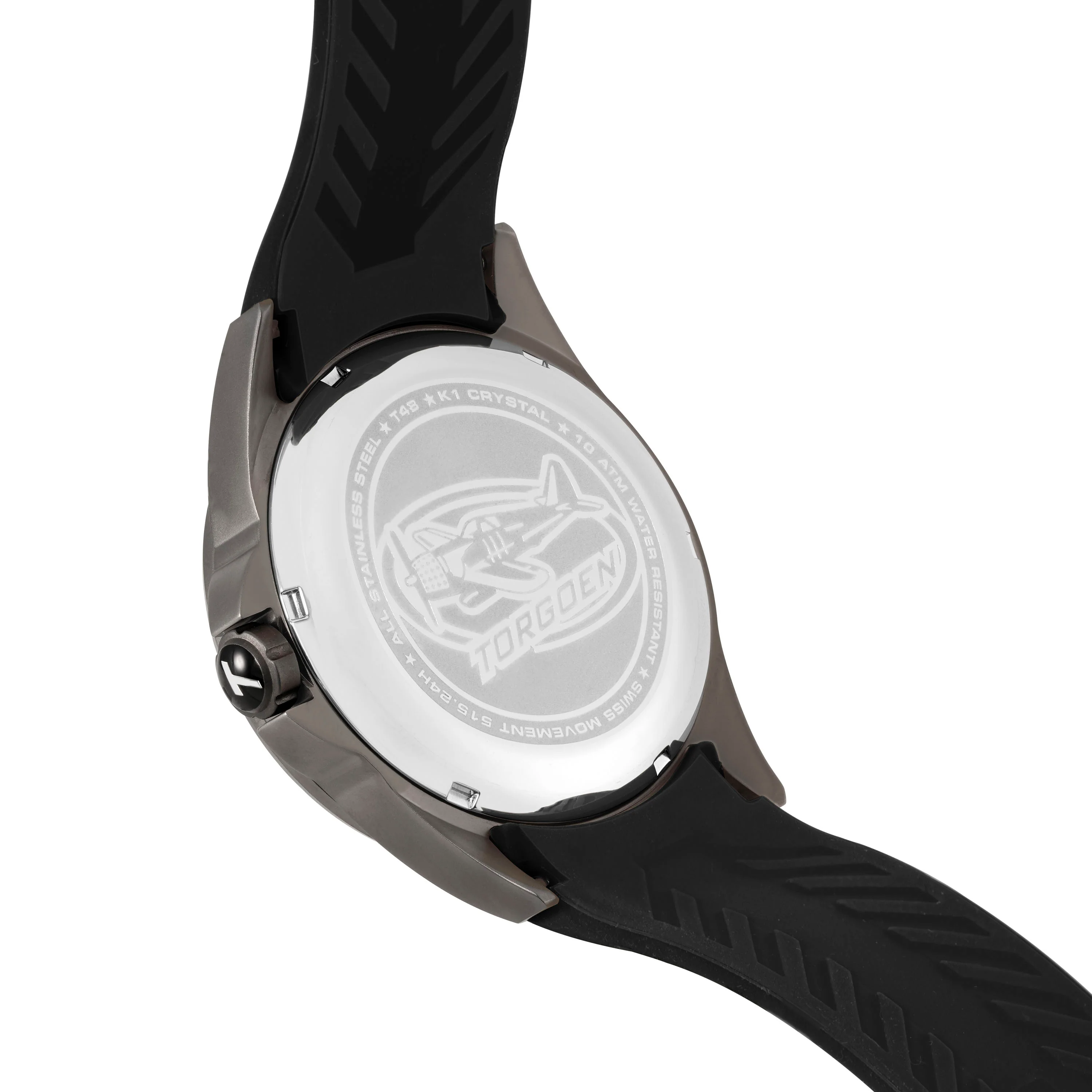 T48 GMT Heron | 44mm, Black Silicone Strap thumbnail 2