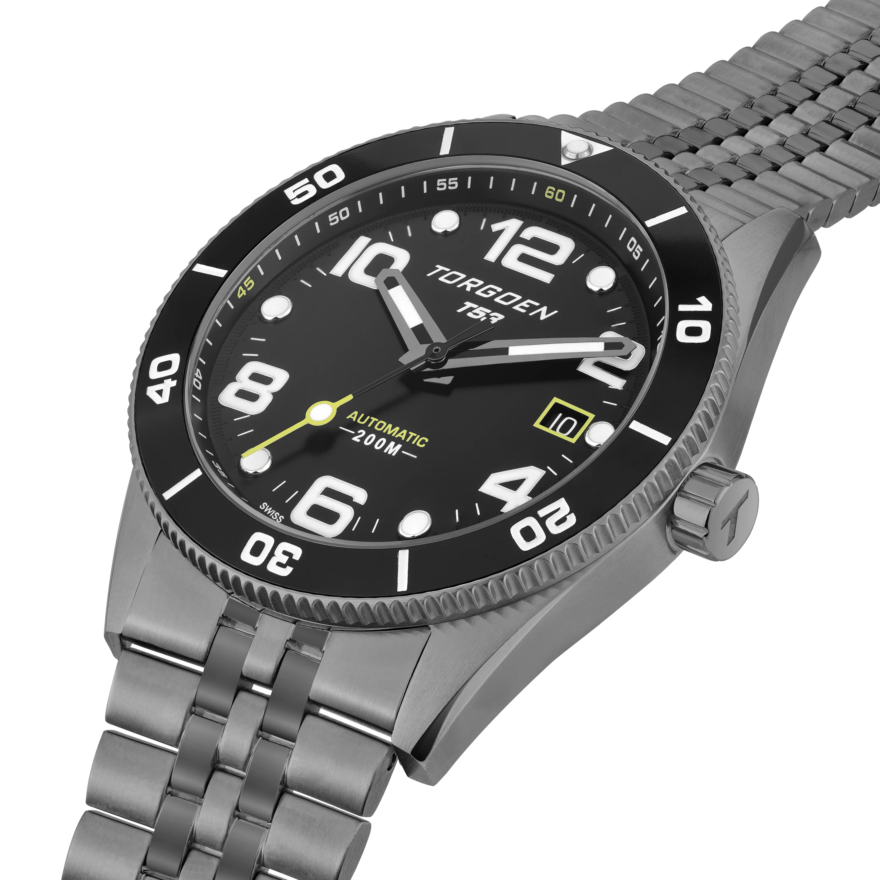 T53 Diver Automatic Gunmetal | 41mm, Black Stainless Steel Strap thumbnail 3