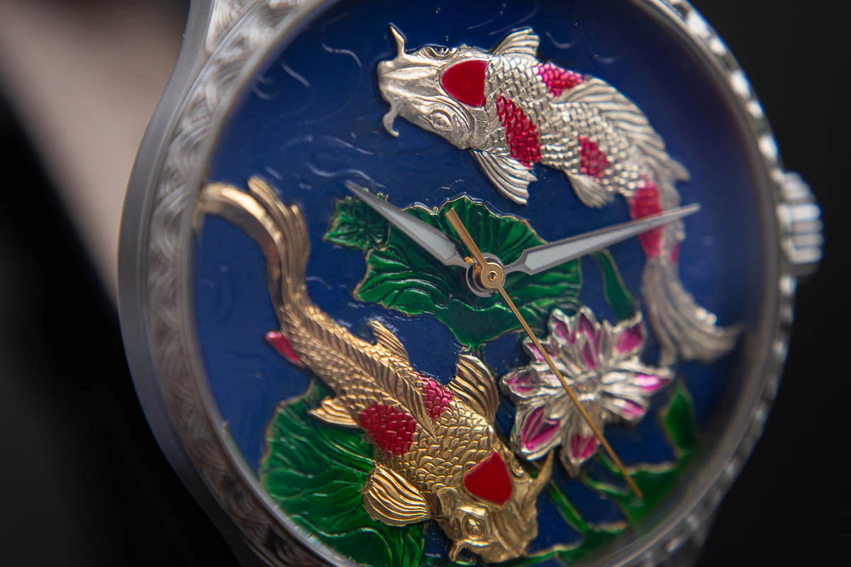 trenyo Koi Pond Unique Piece in 14k Yellow gold and 999 Silver thumbnail 3