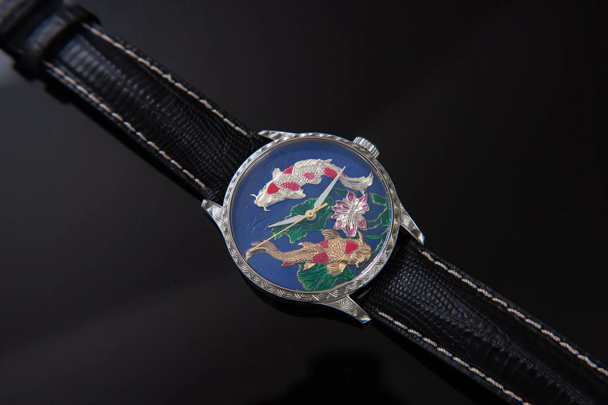 trenyo Koi Pond Unique Piece in 14k Yellow gold and 999 Silver thumbnail 4